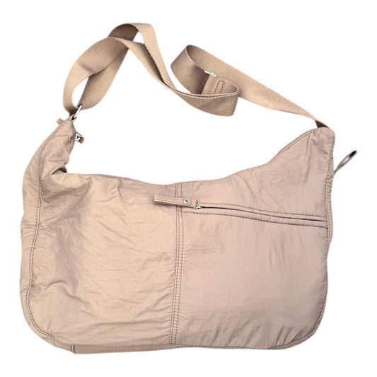 Brown soft zip pocket crossbody bag