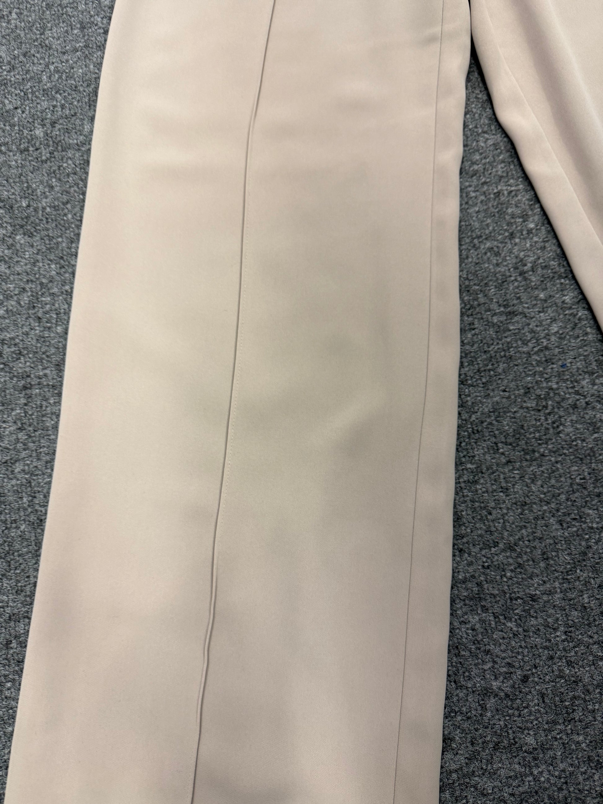 M&S beige wide leg casual trousers