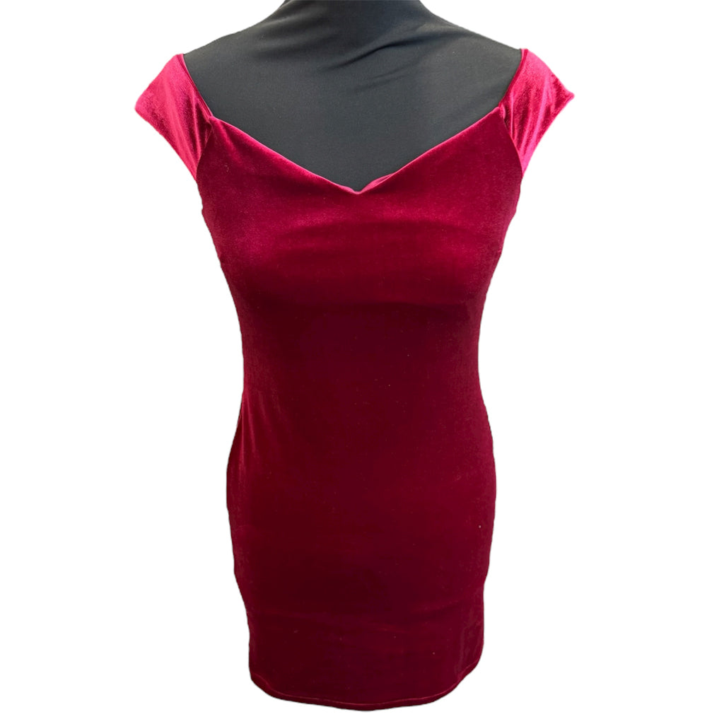 Miss Selfridge off the shoulder velor mini dress