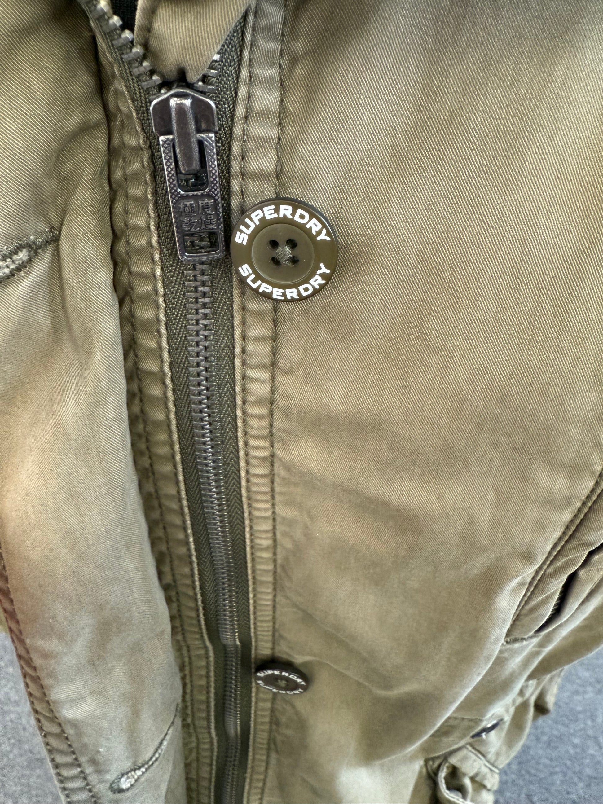 Superdry khaki hooded parka