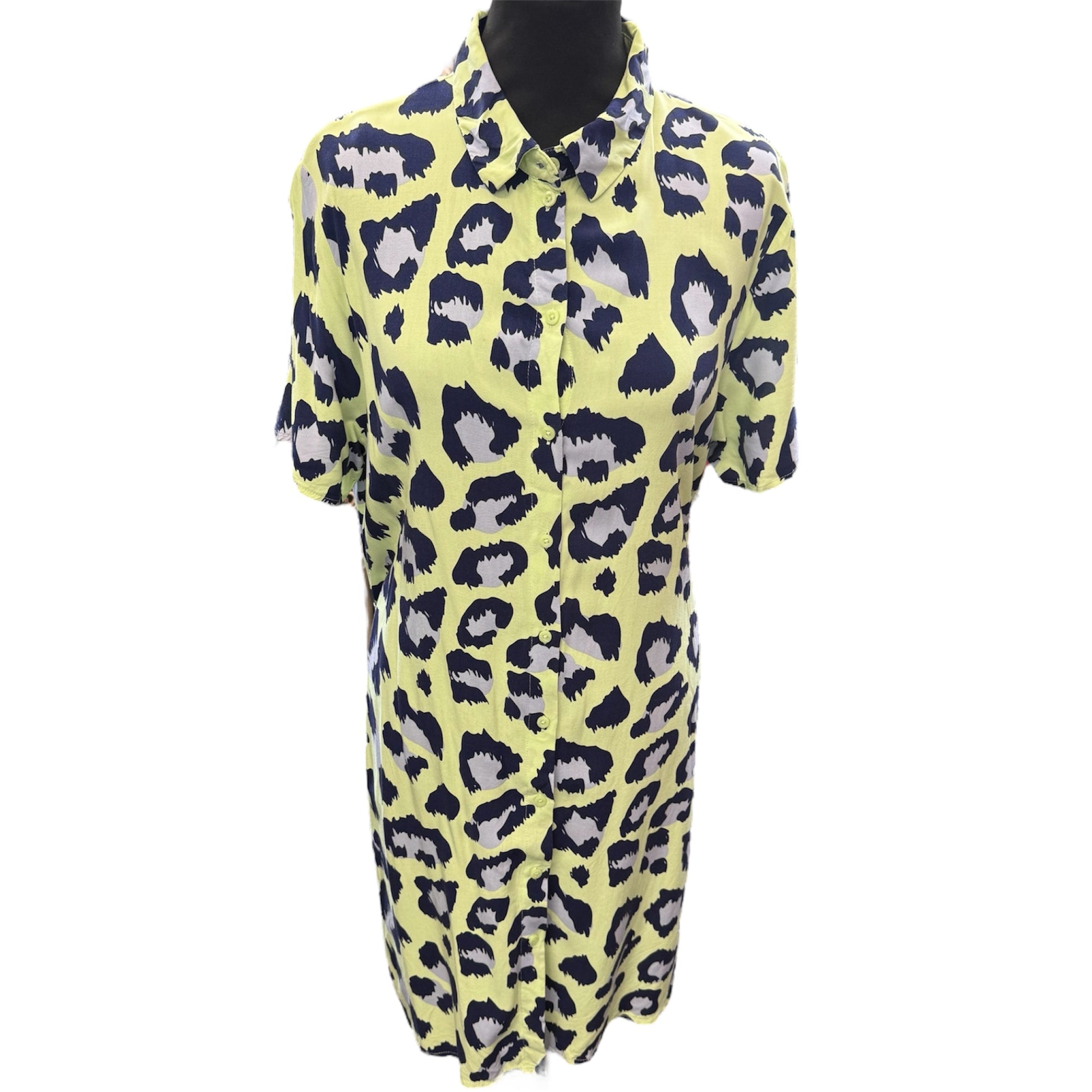JDY animal print belted shirt dress