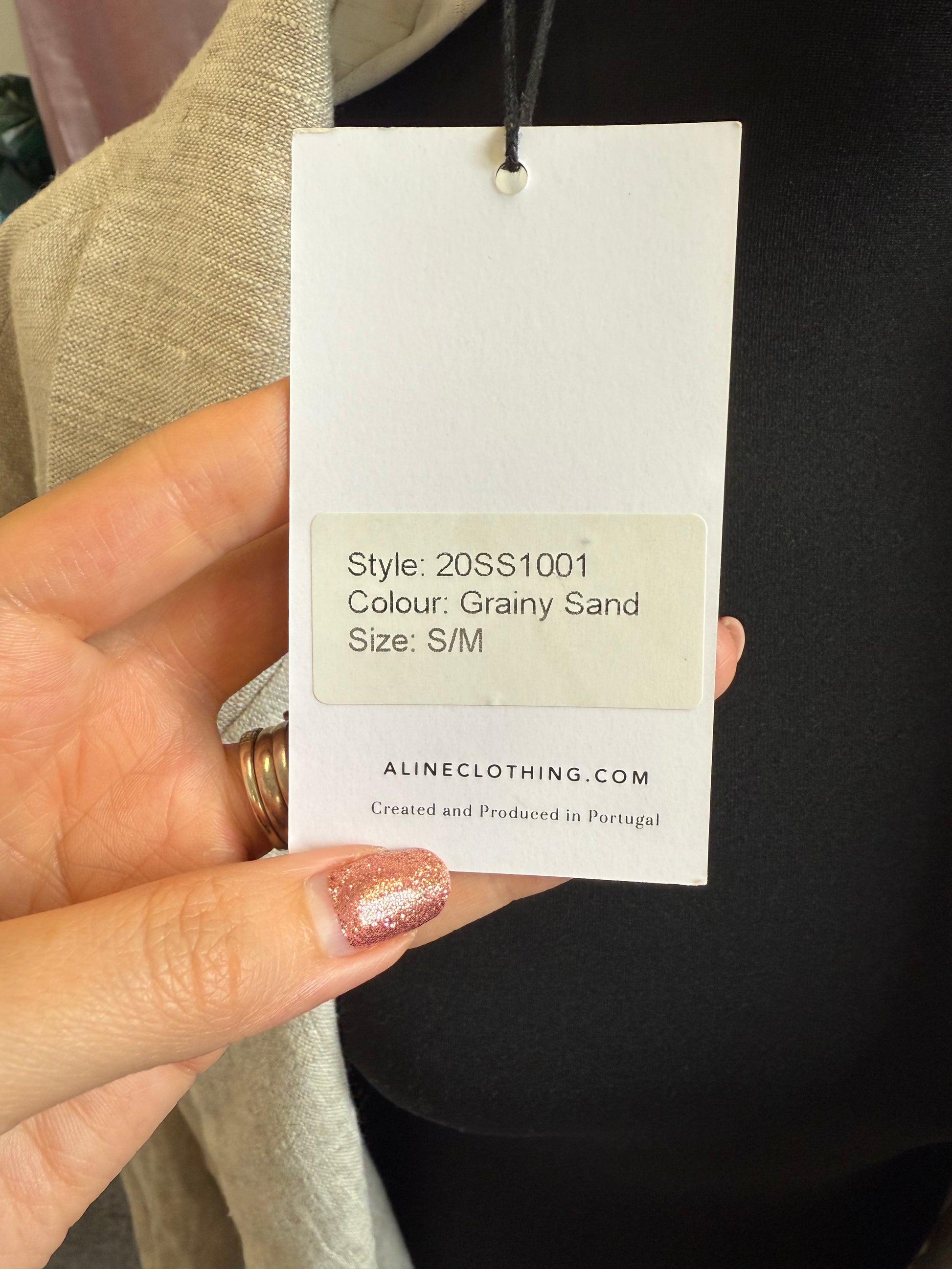 A-line cream linen oversize blazer
