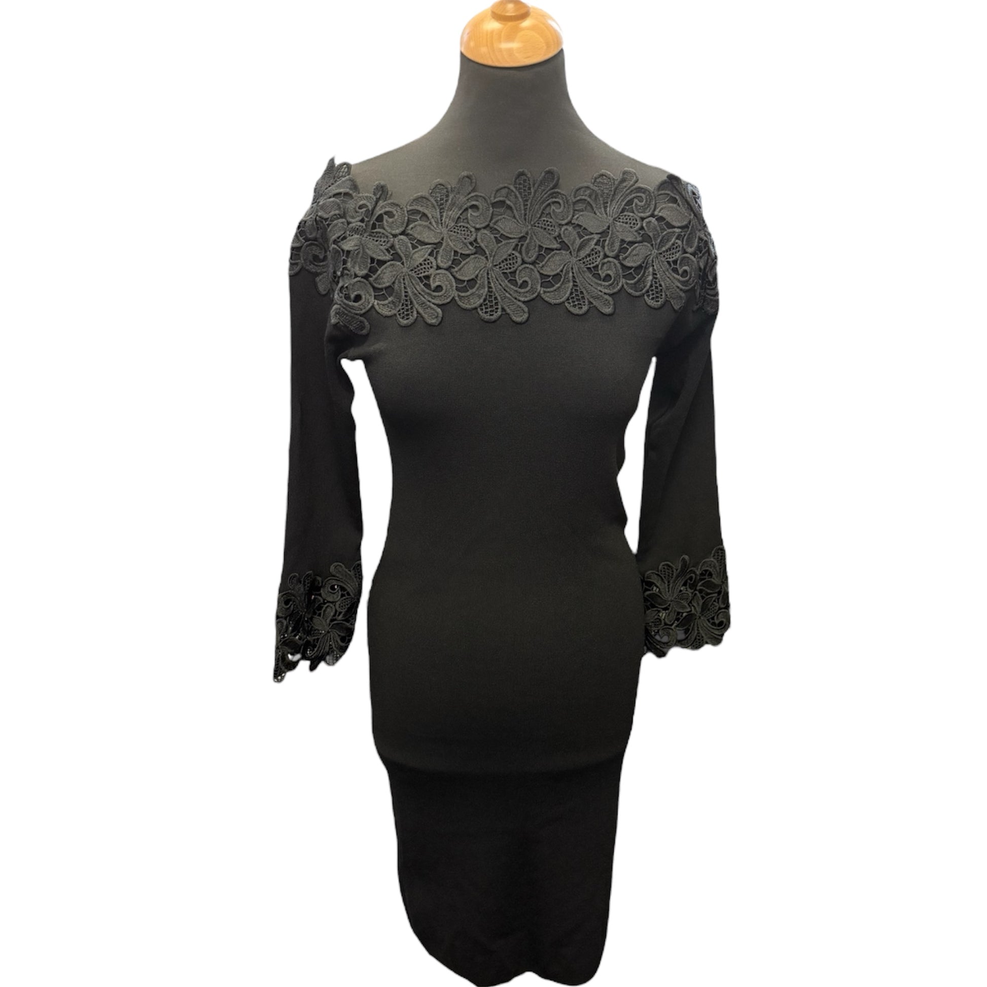 Next off the shoulder ribbed long sleeved bodycon dress