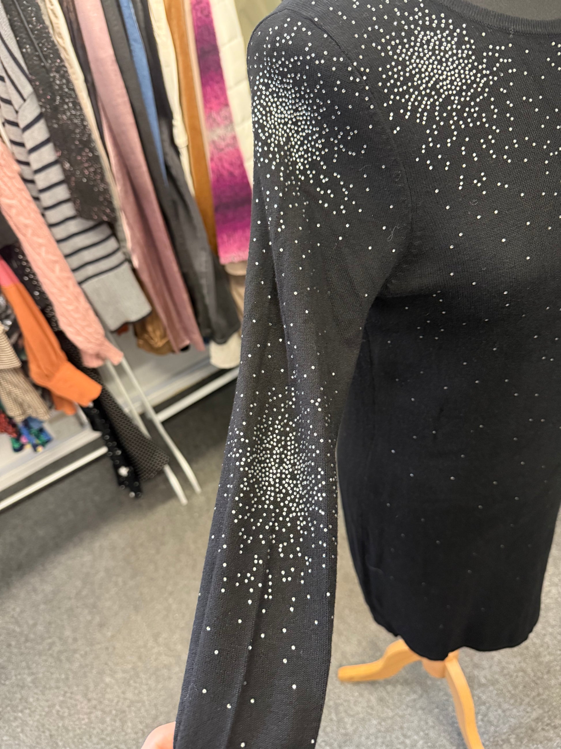 Monsoon long sleeved sparkle knit dress