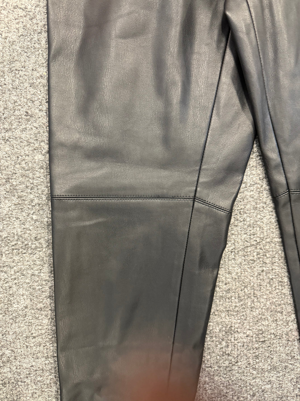 Zara faux leather zip bottom slim fit trousers