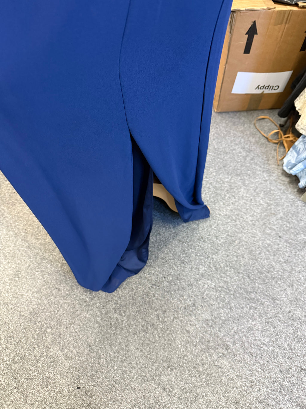 TFDN lace back occasion dress