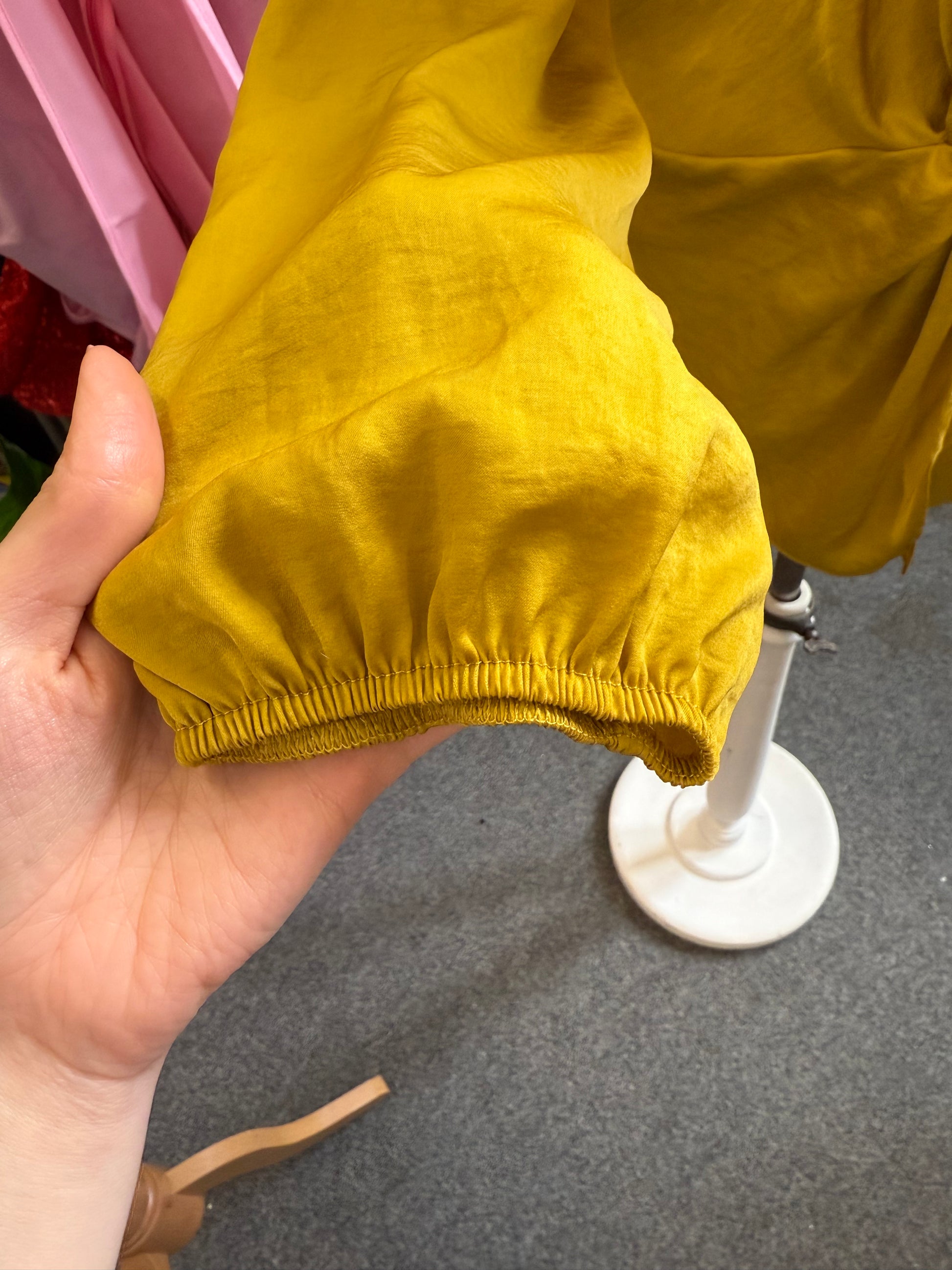 George mustard knot long sleeved top