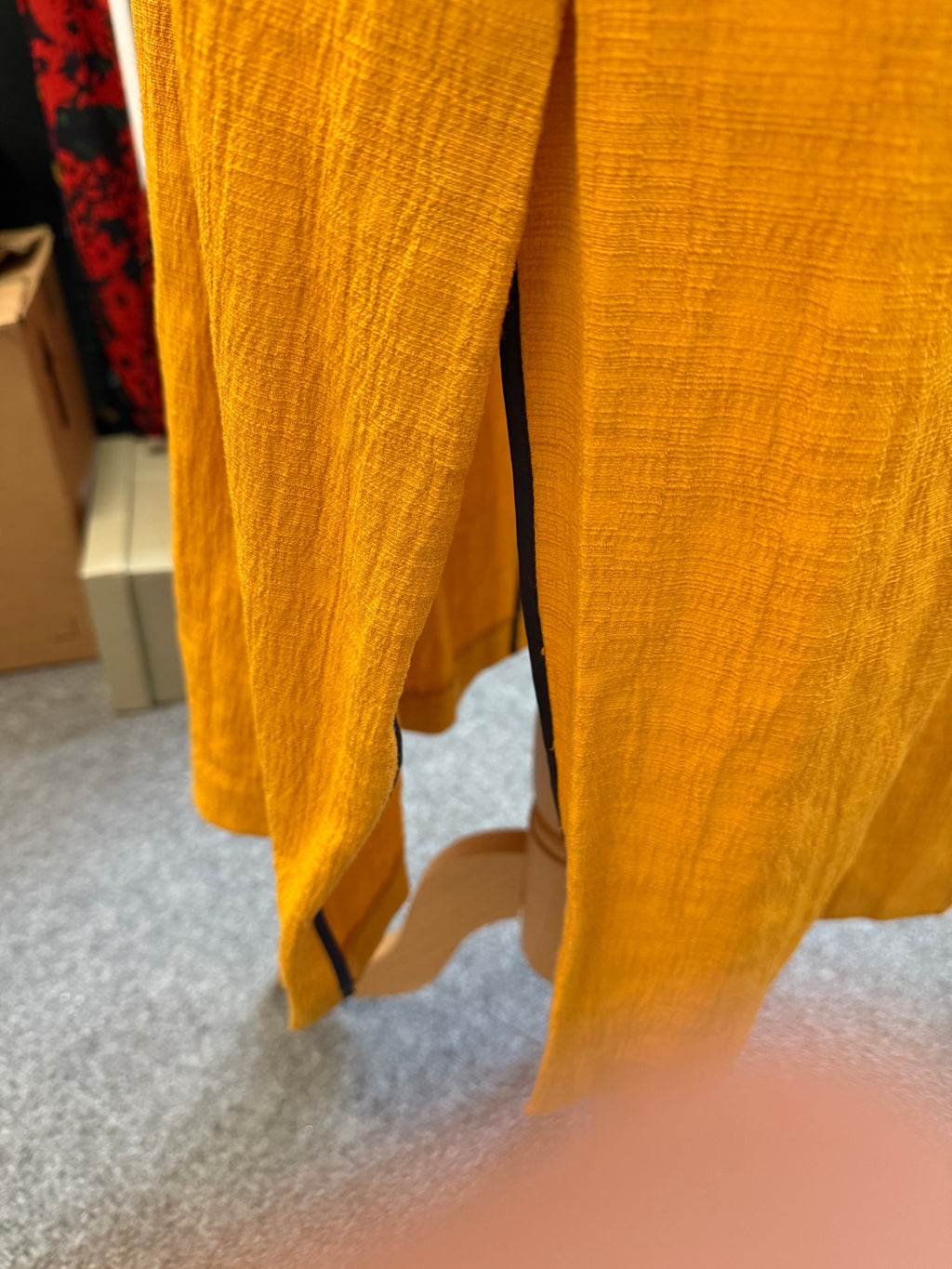 Topshop mustard long line jacket