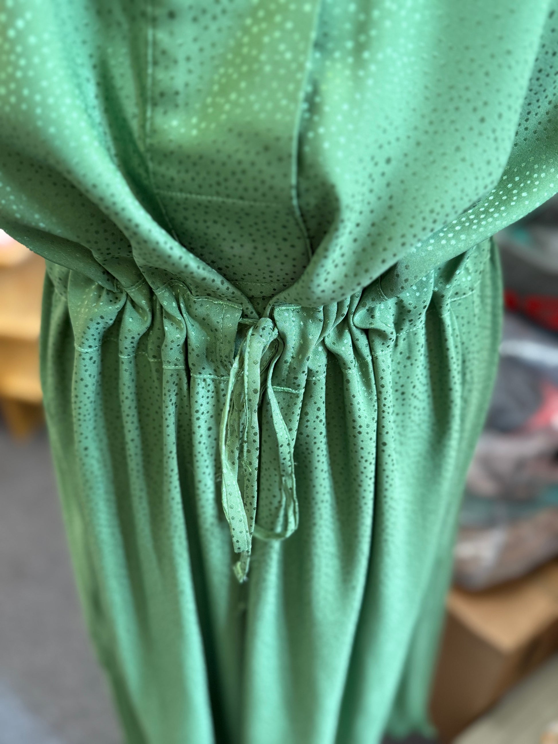 Next button fastening tie middle midi dress
