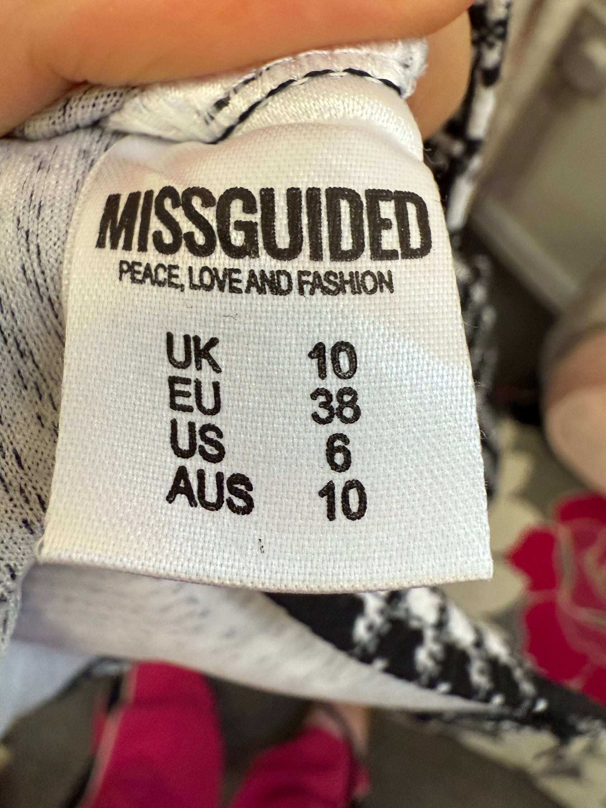 Missguided check pinafore style dress