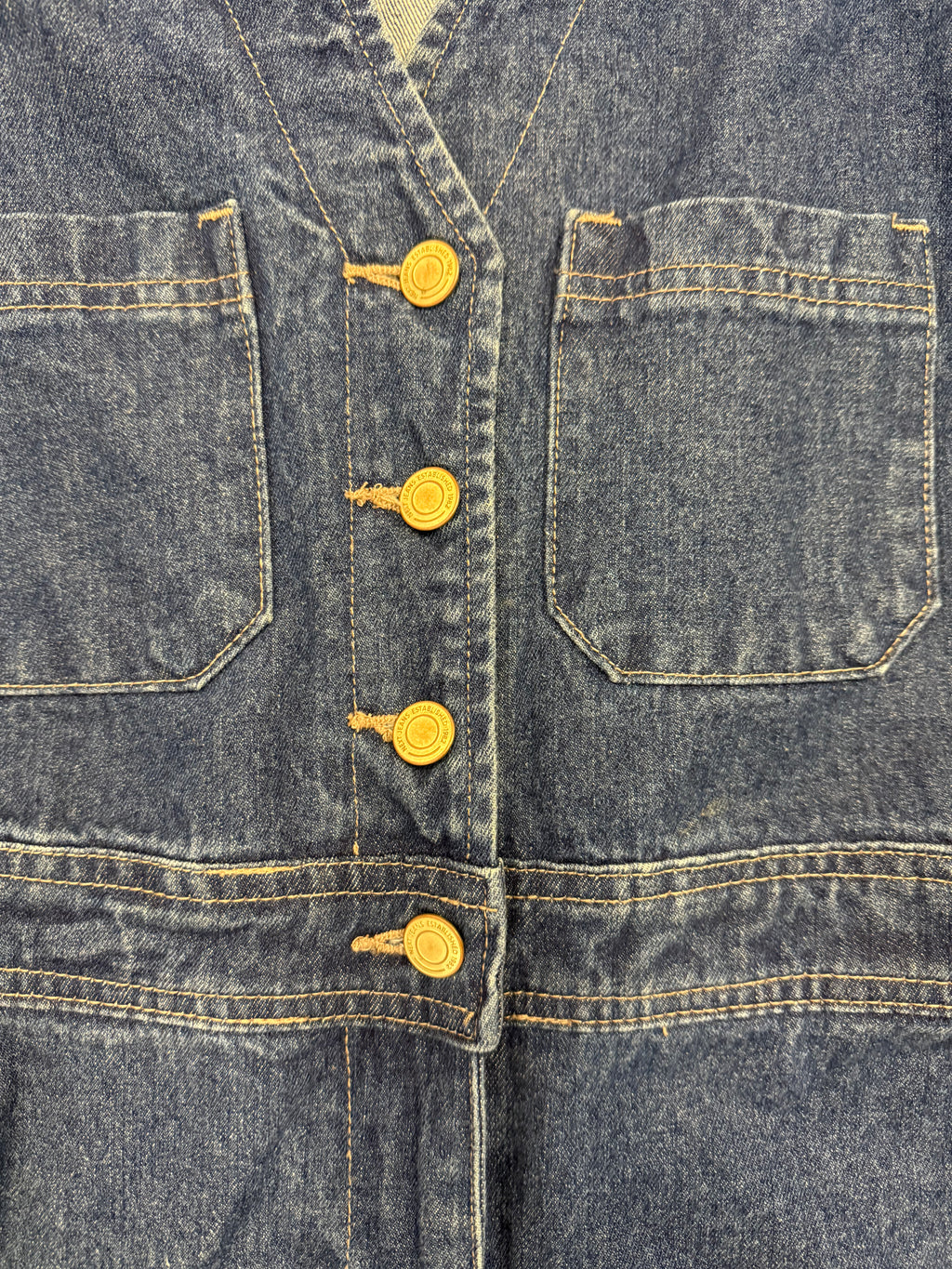 Next denim tie sleeve buttoned jumpsuit