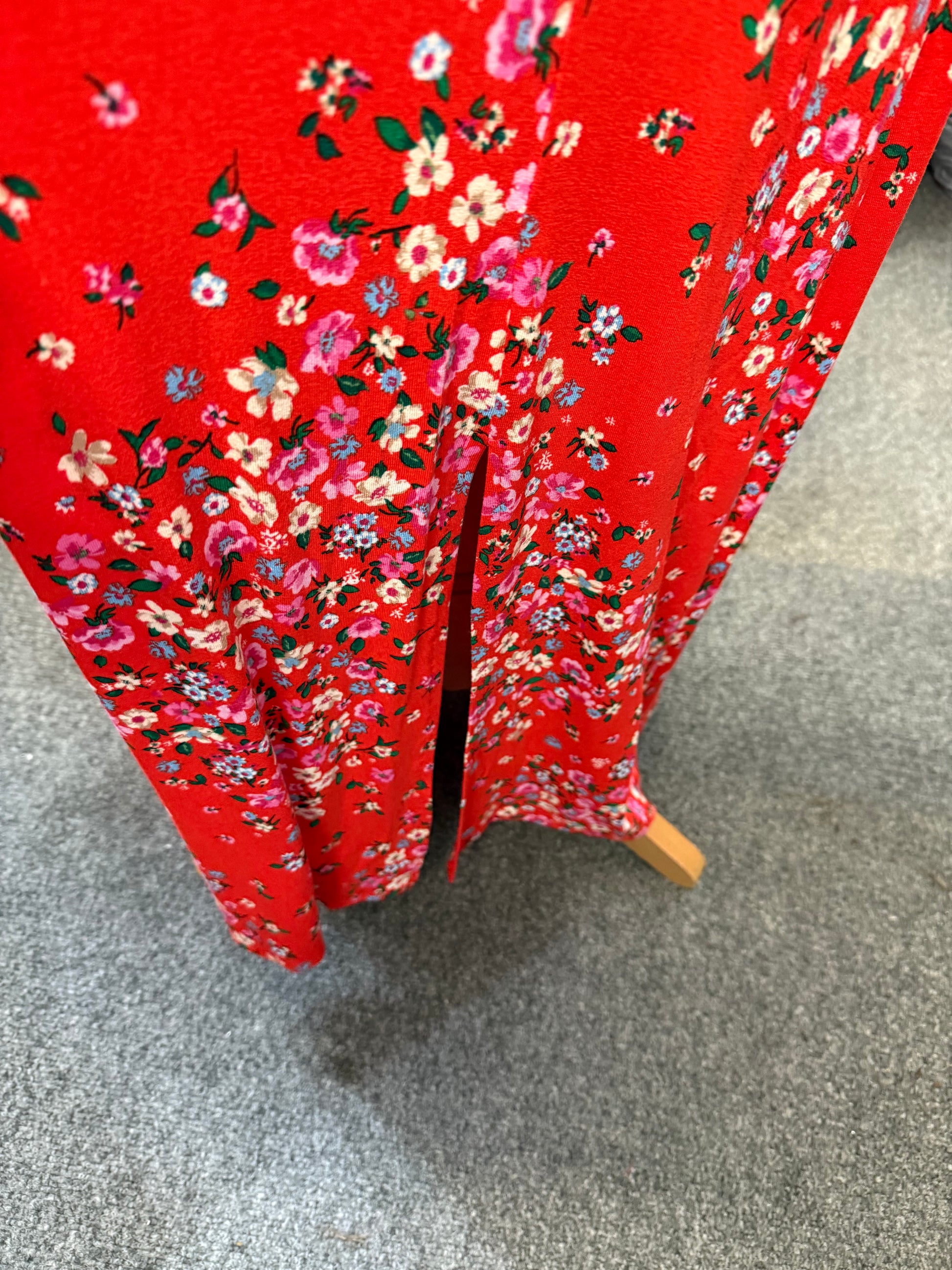 Roman short sleeve floral maxi dress