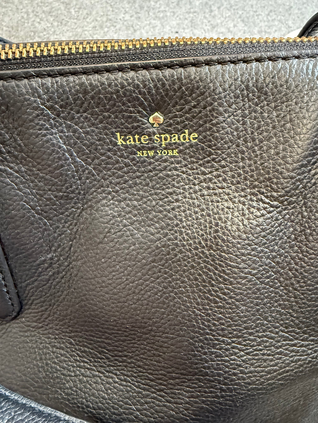 Kate Spade New York black soft leather handbag