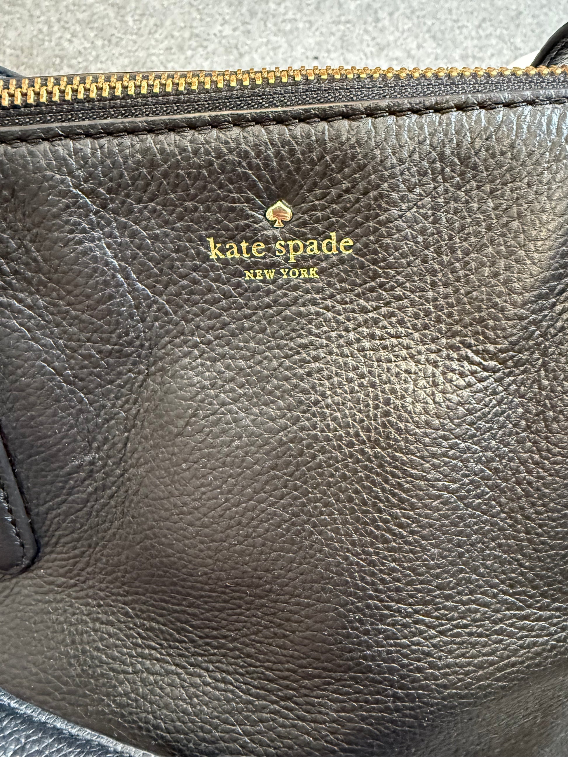 Kate Spade New York black soft leather handbag
