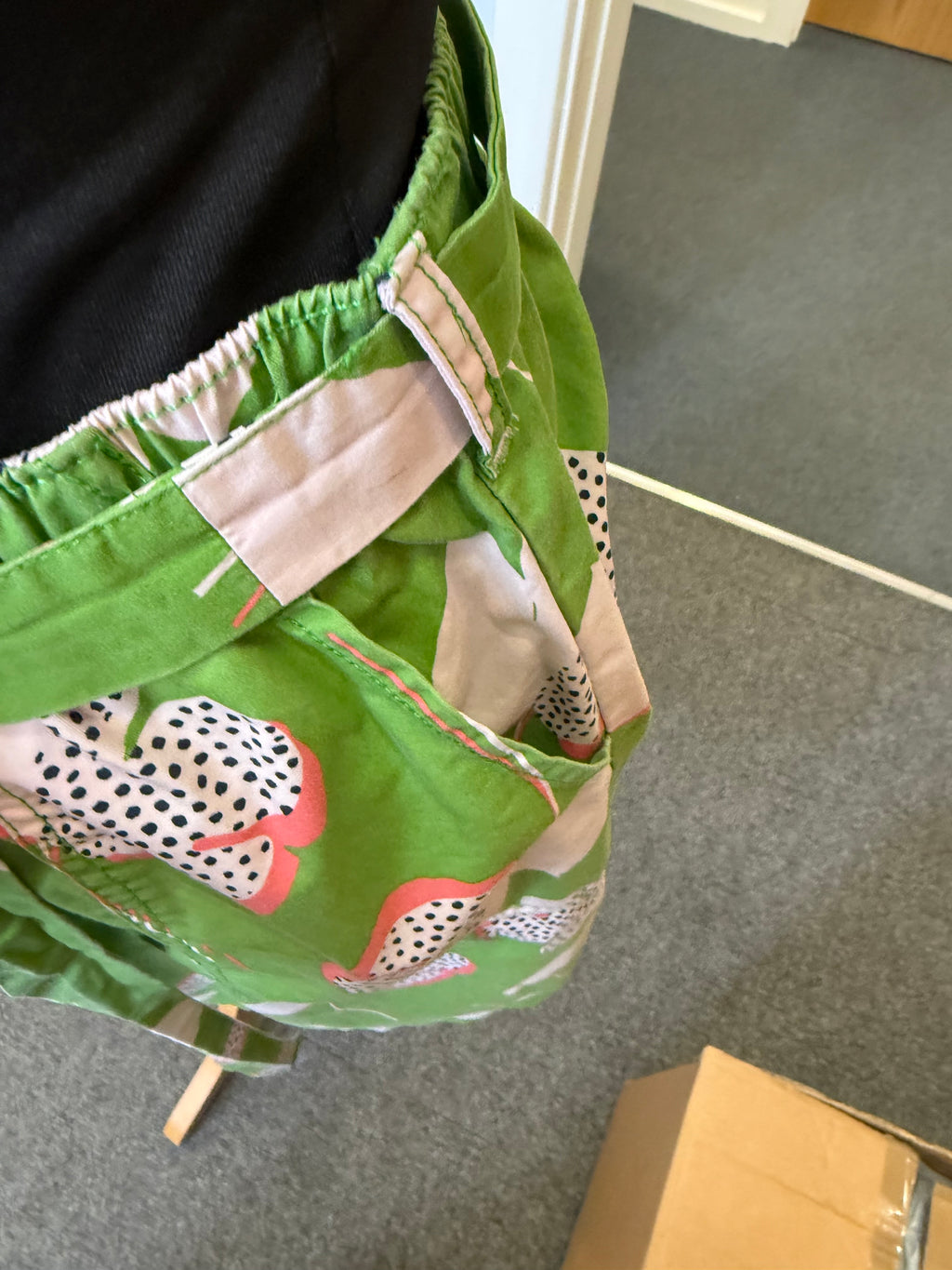 White Stuff bold belted knee length skirt