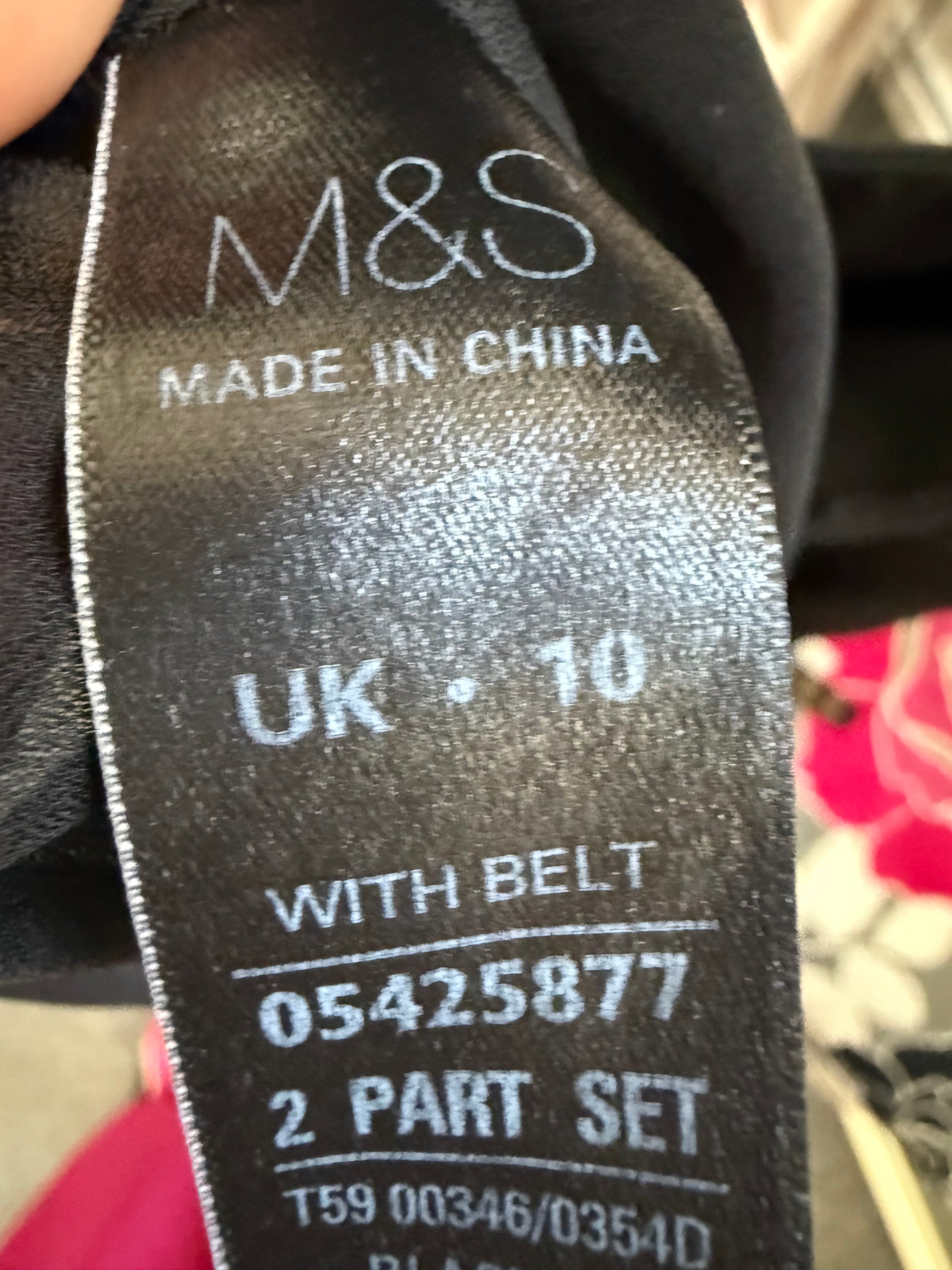 M&S gold detail belted short sleeve dress