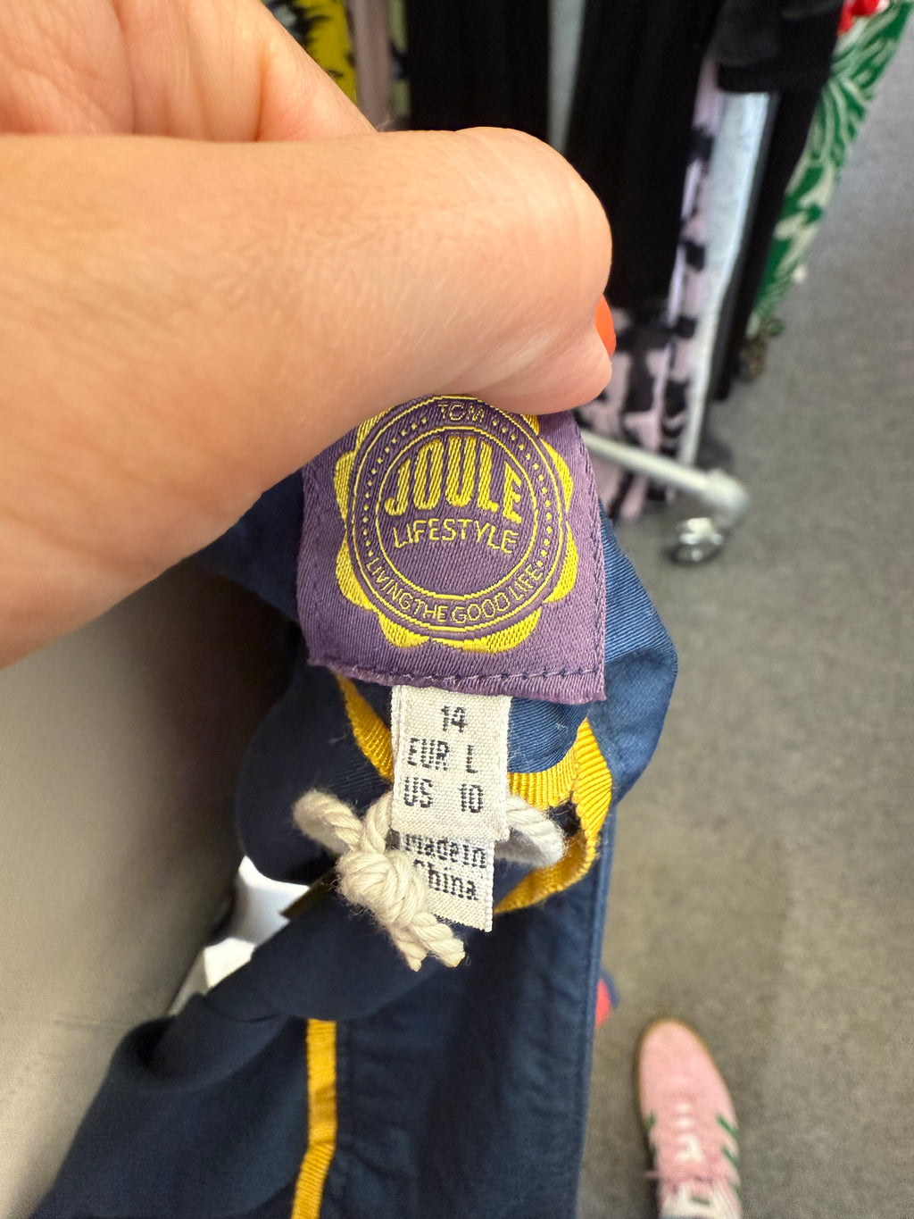 Joules stripe mini skirt