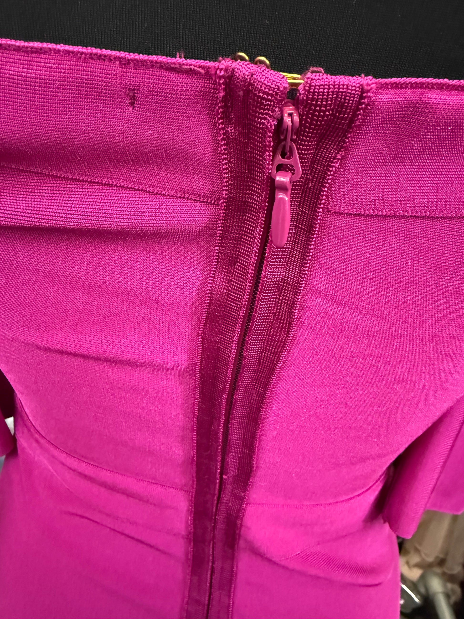 Pink Boutique off the shoulder short sleeve ring detail bandeau dress