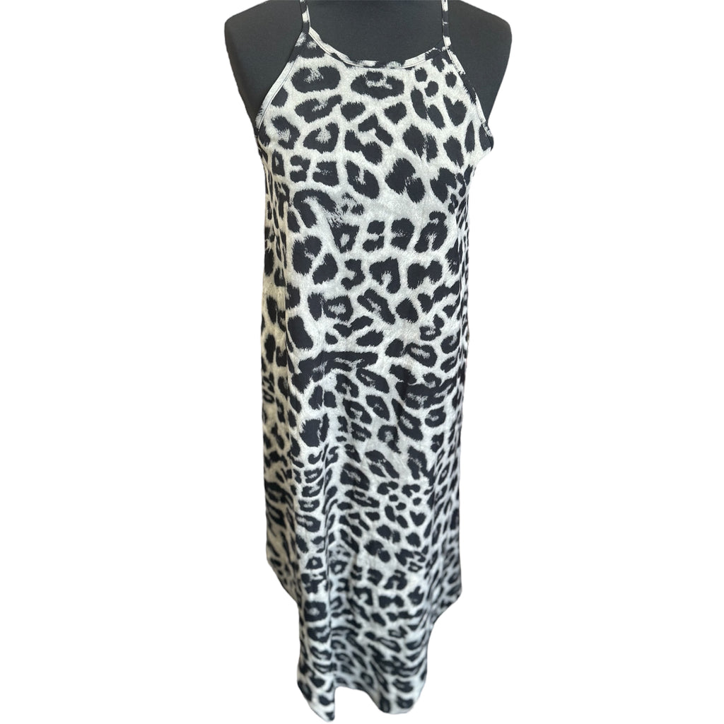 Vonda animal print strappy midi dress