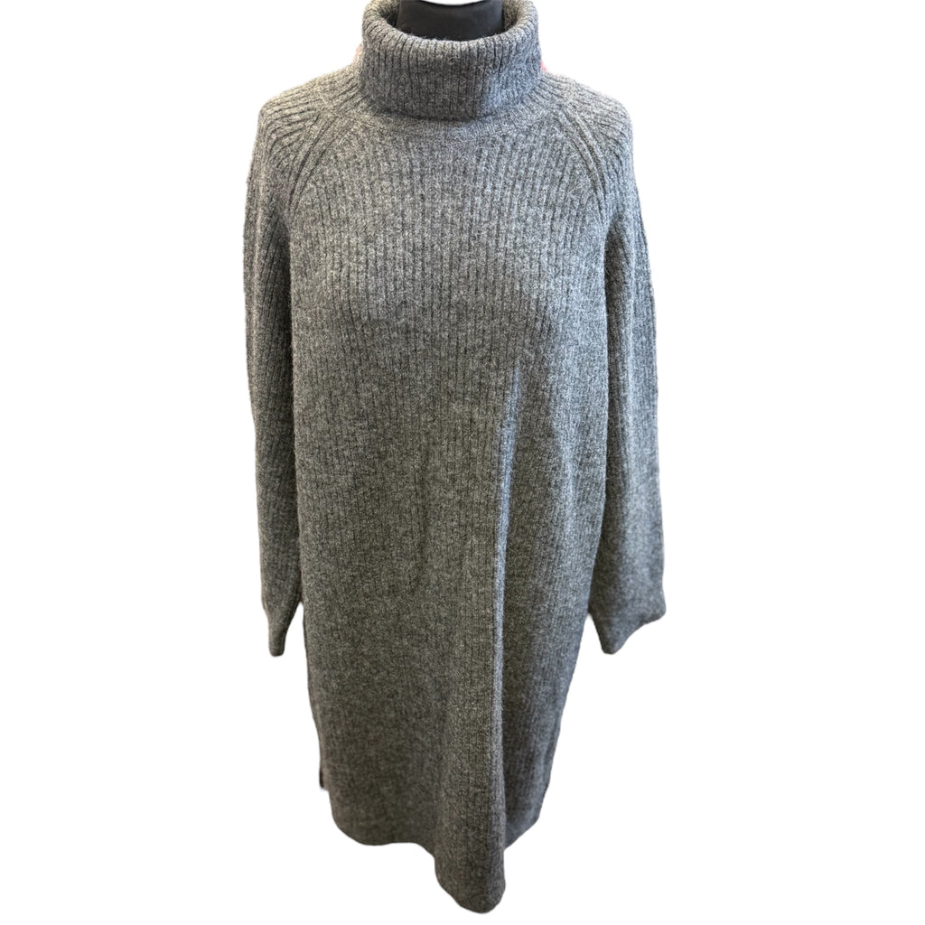 Zara grey roll neck knit dress