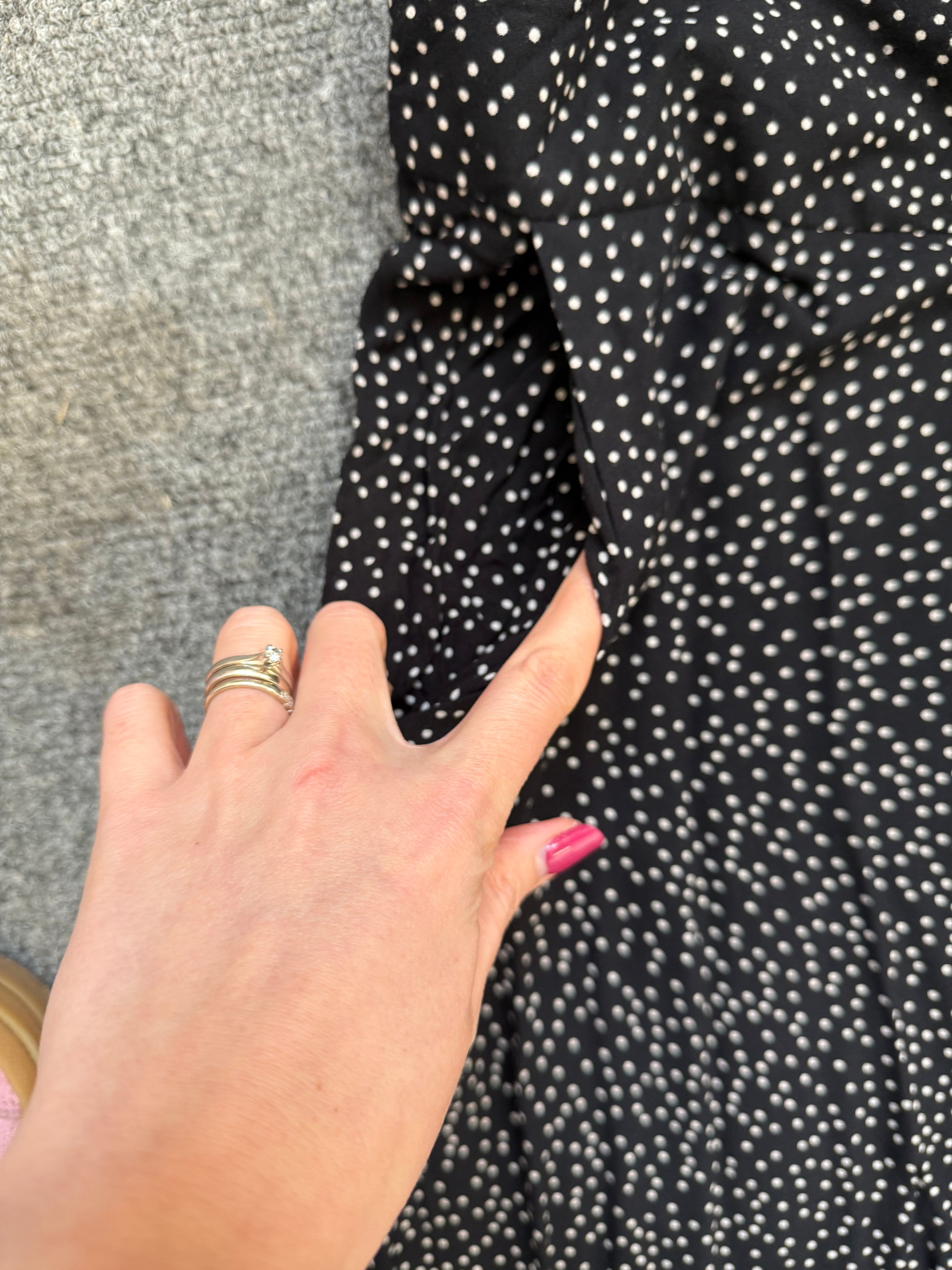 Next polka dot wide leg trousers