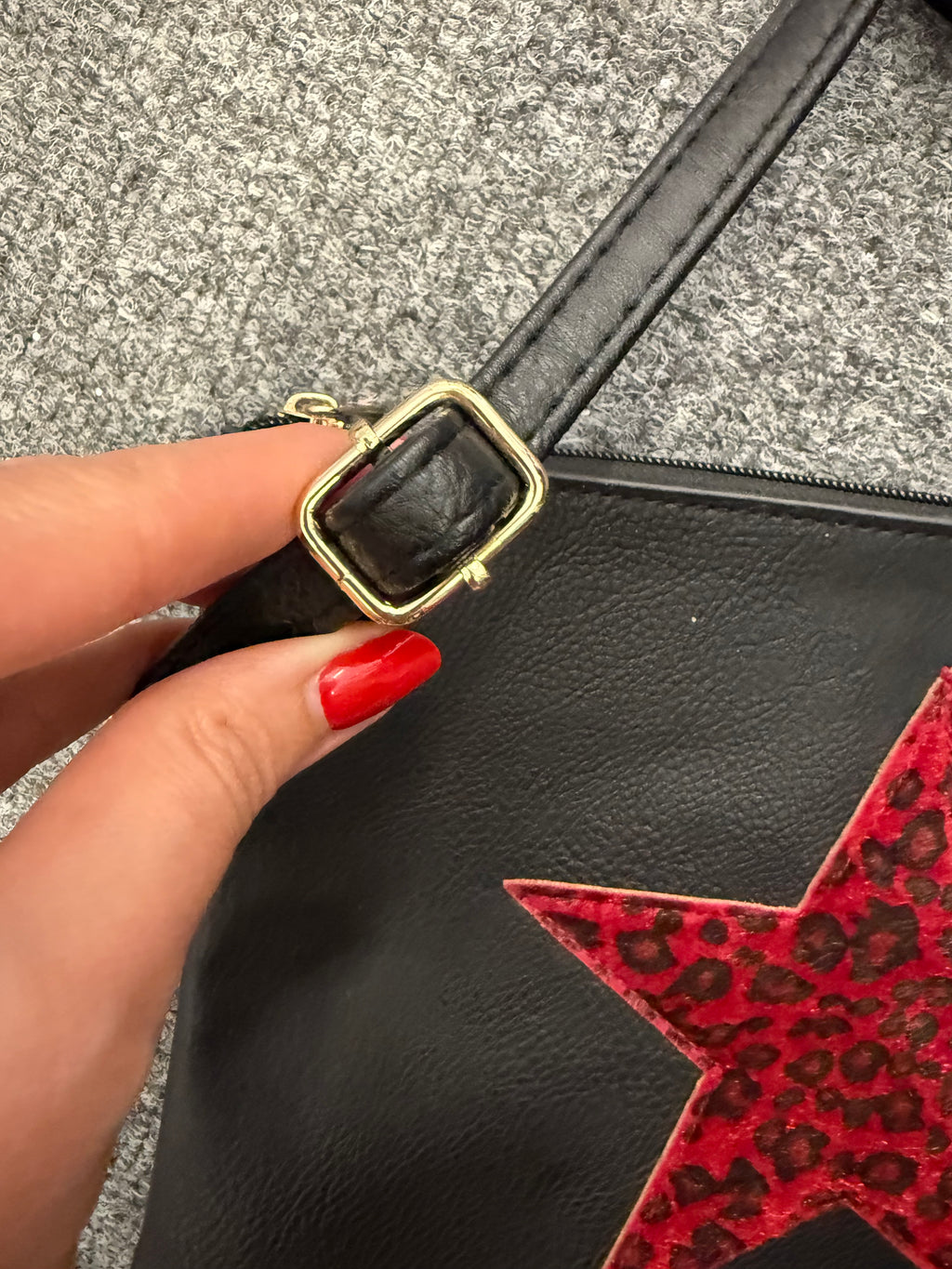 Star front shoulder bag with scarf detail