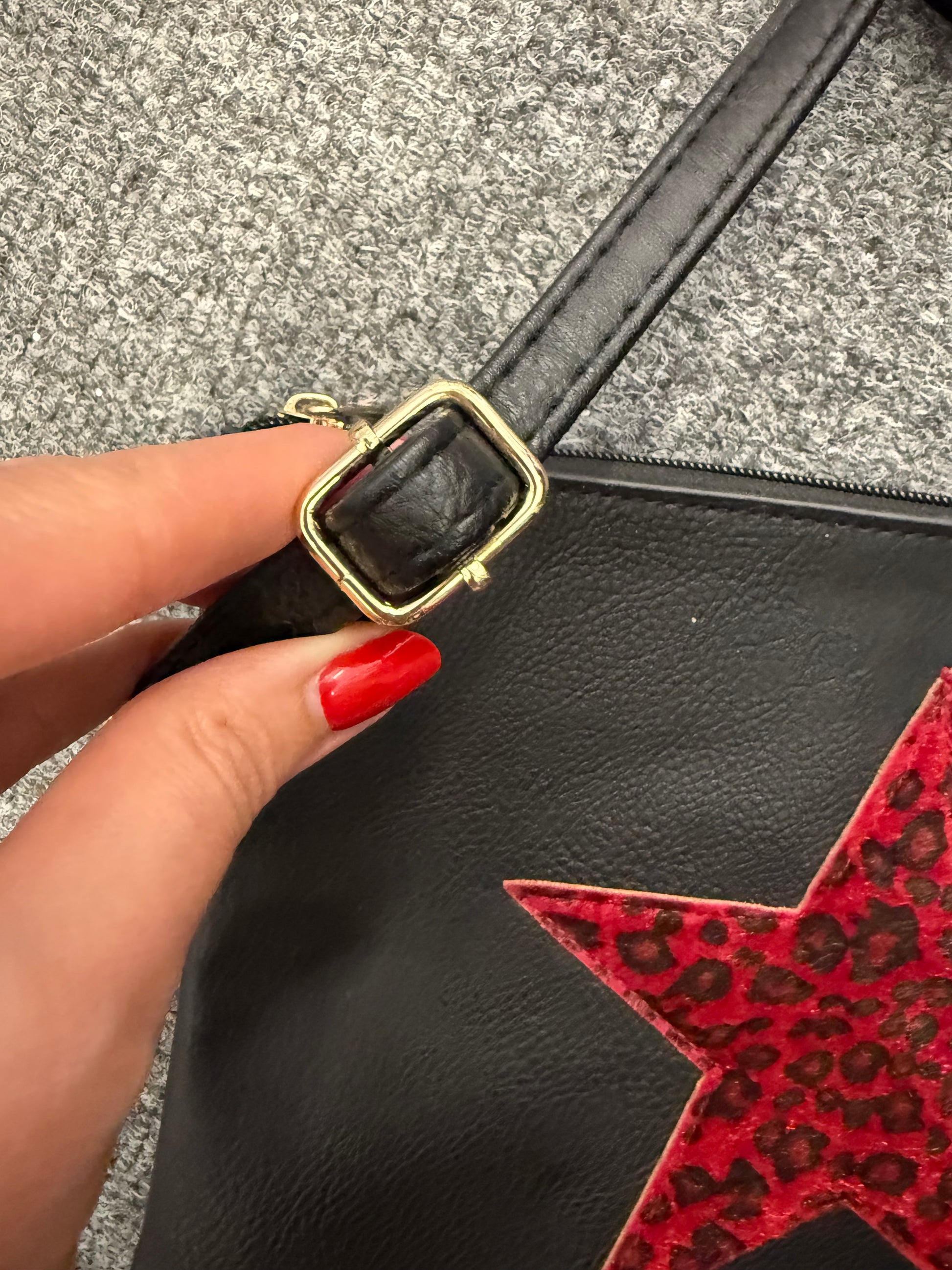 Star front shoulder bag with scarf detail