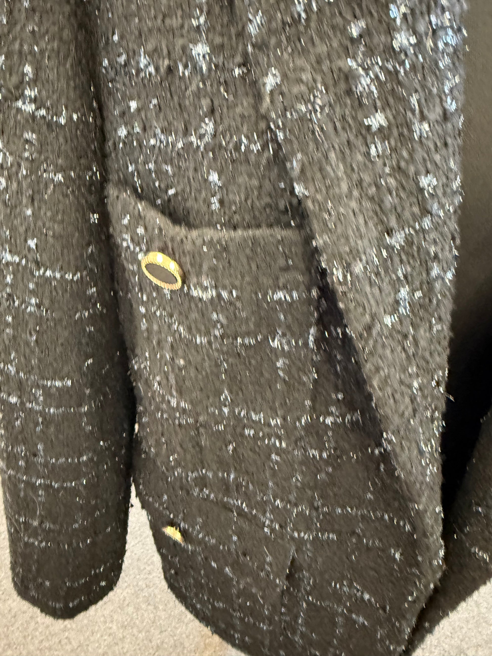 M&S navy sparkle boucle blazer