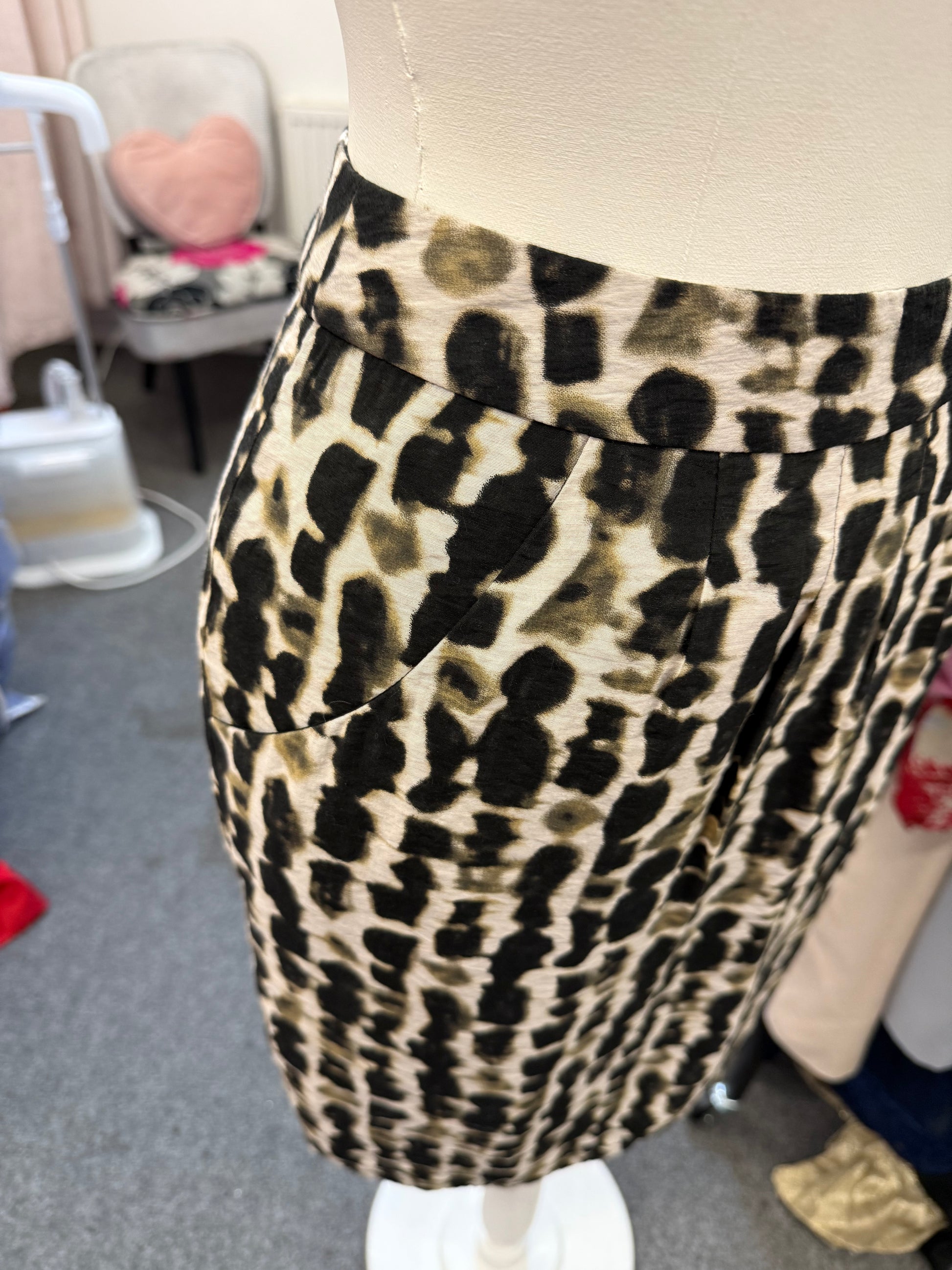 Laura Ashley animal print skirt