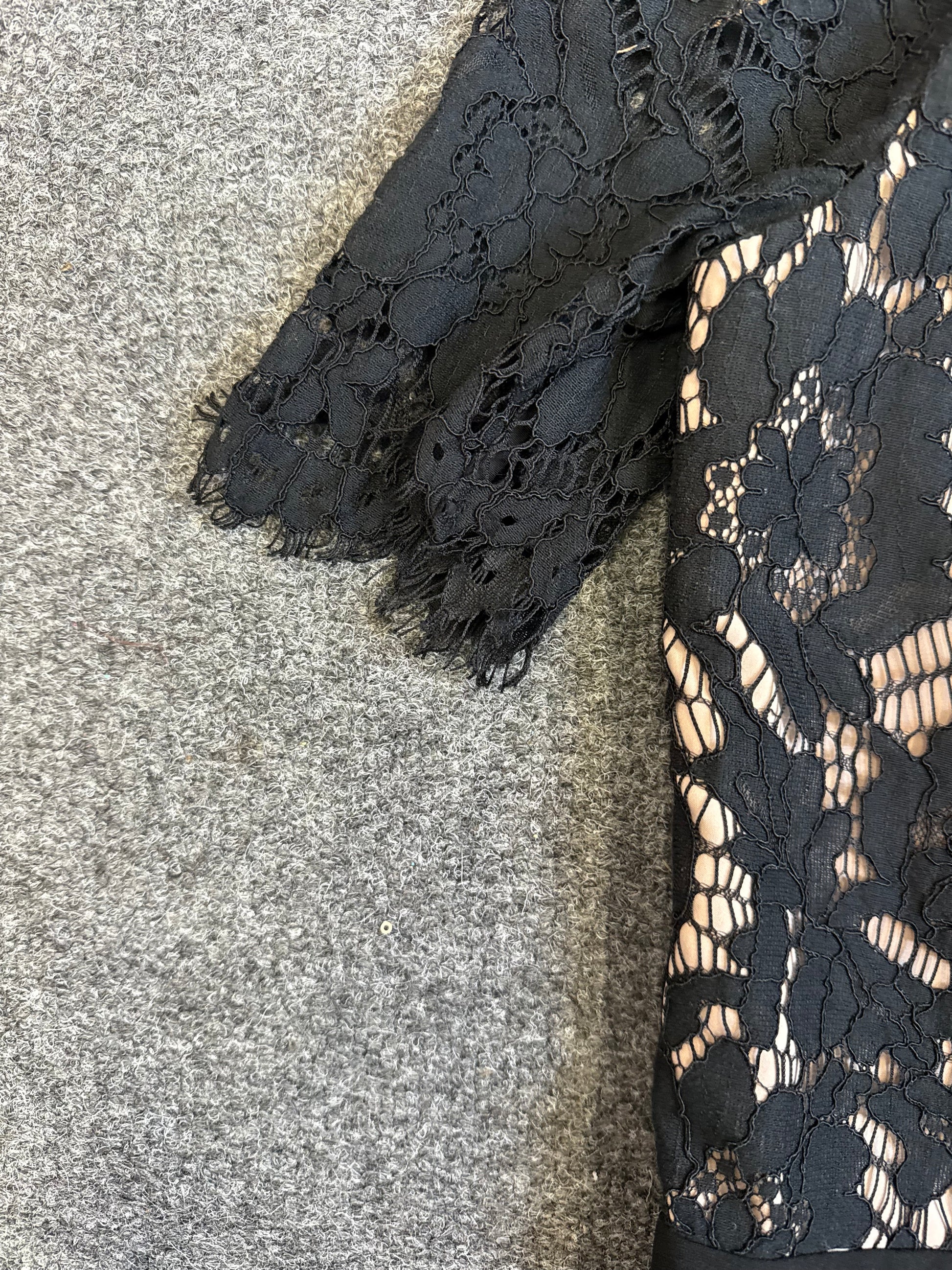 Next lace top off the shoulder tapered jumpsuit