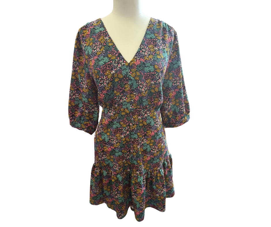 Next floral wrap mini dress