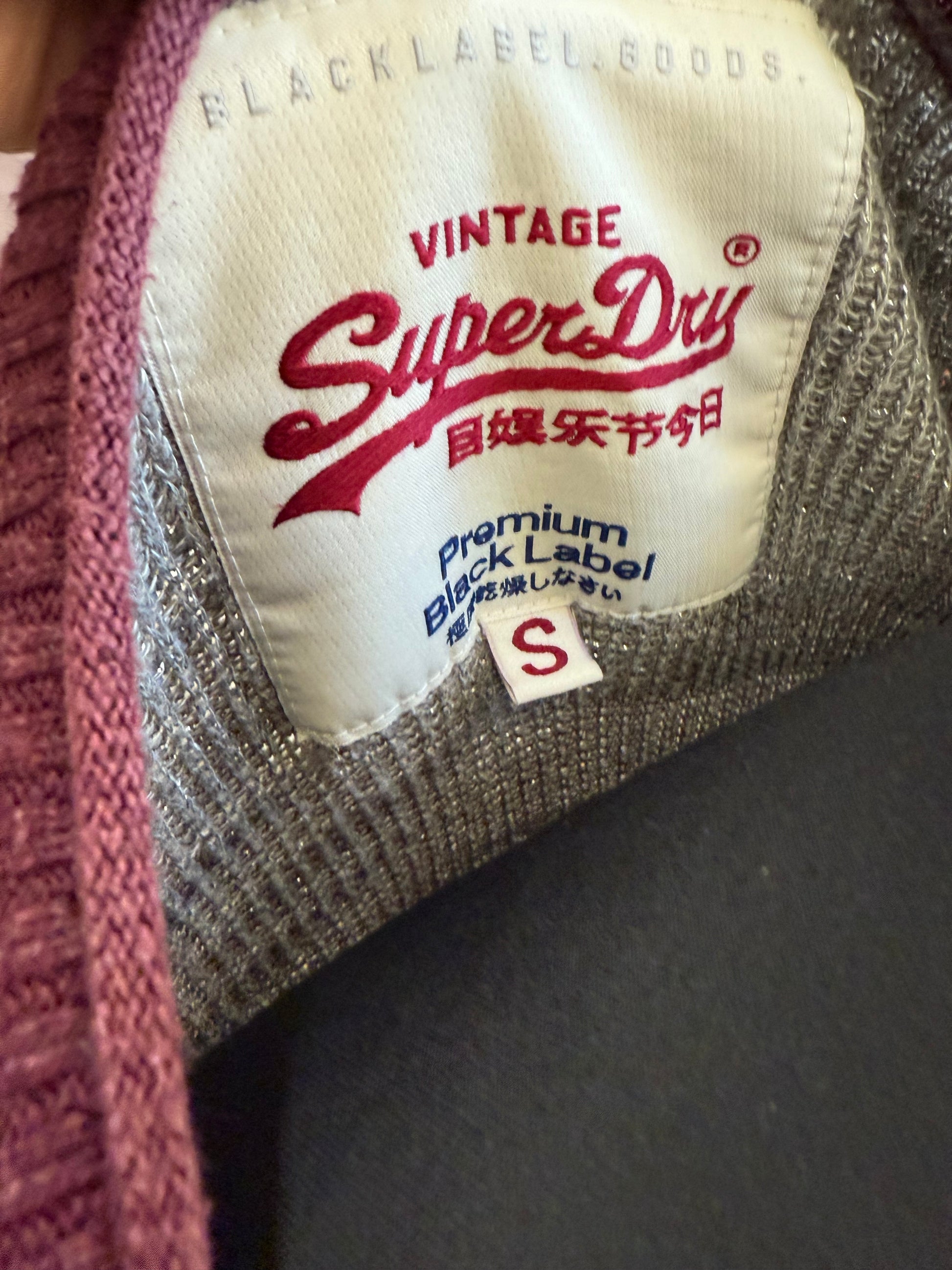 Superdry silver glitter jumper