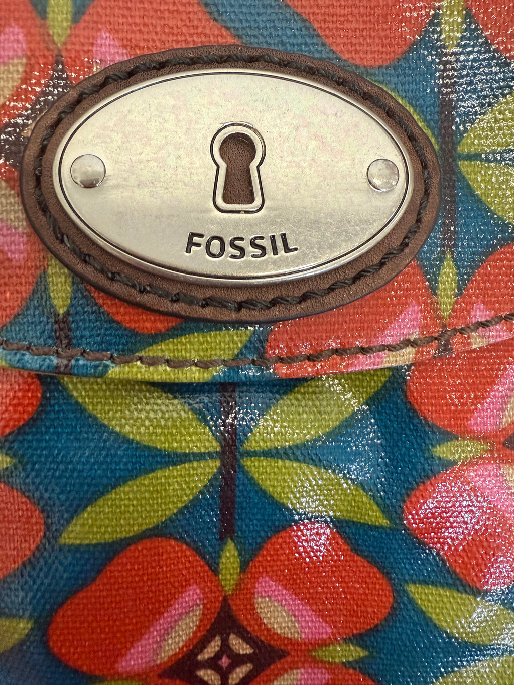 Fossil flower print crossbody bag