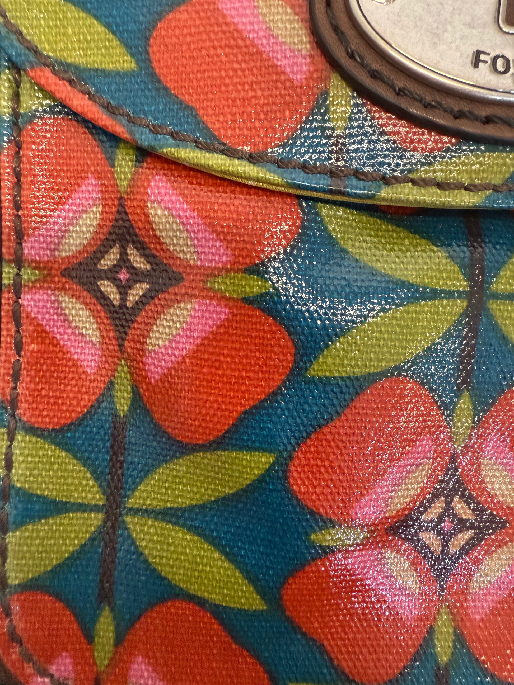 Fossil flower print crossbody bag