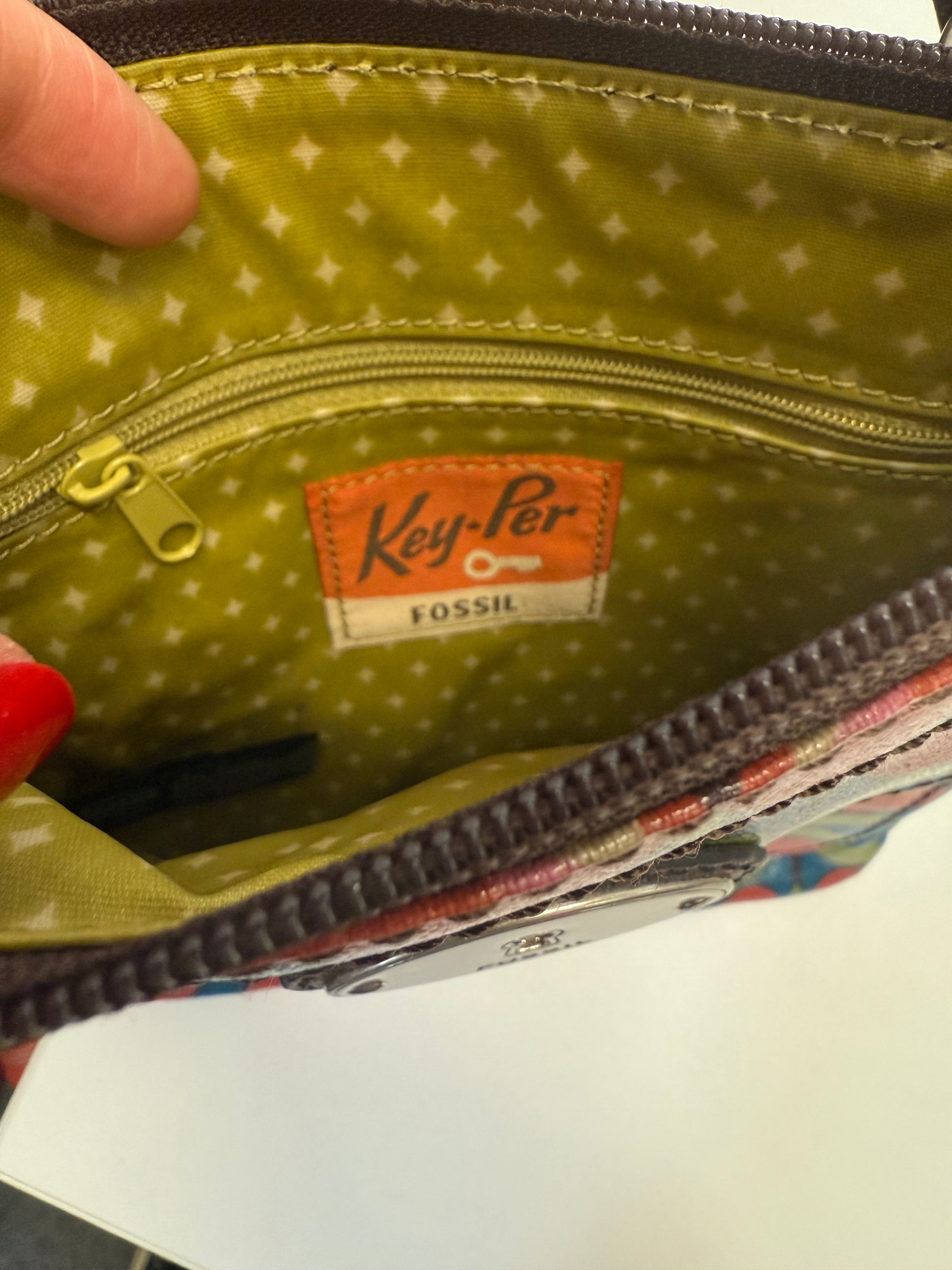 Fossil flower print crossbody bag