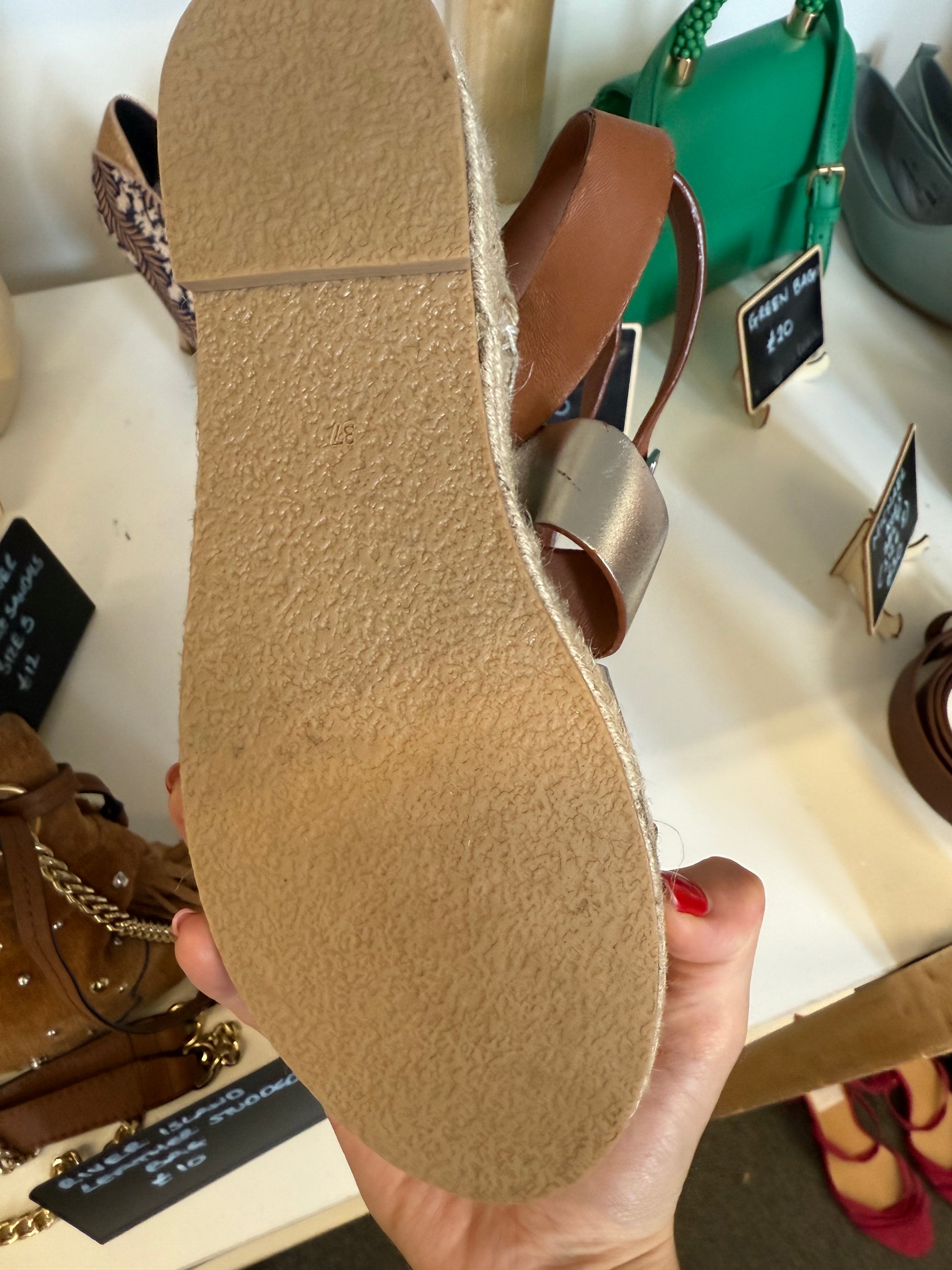 H&M silver ankle strap sandals