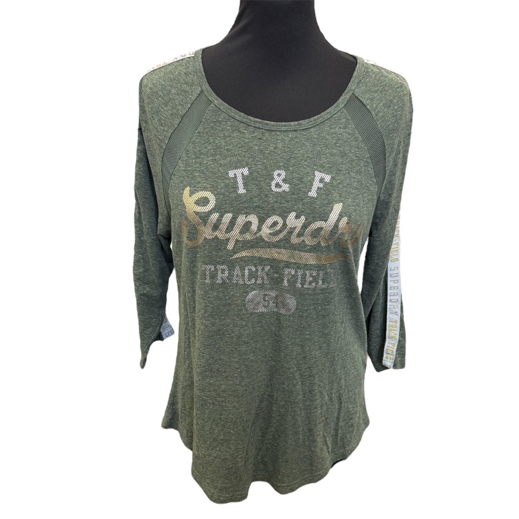Superdry 3/4 sleeve logo T-shirt