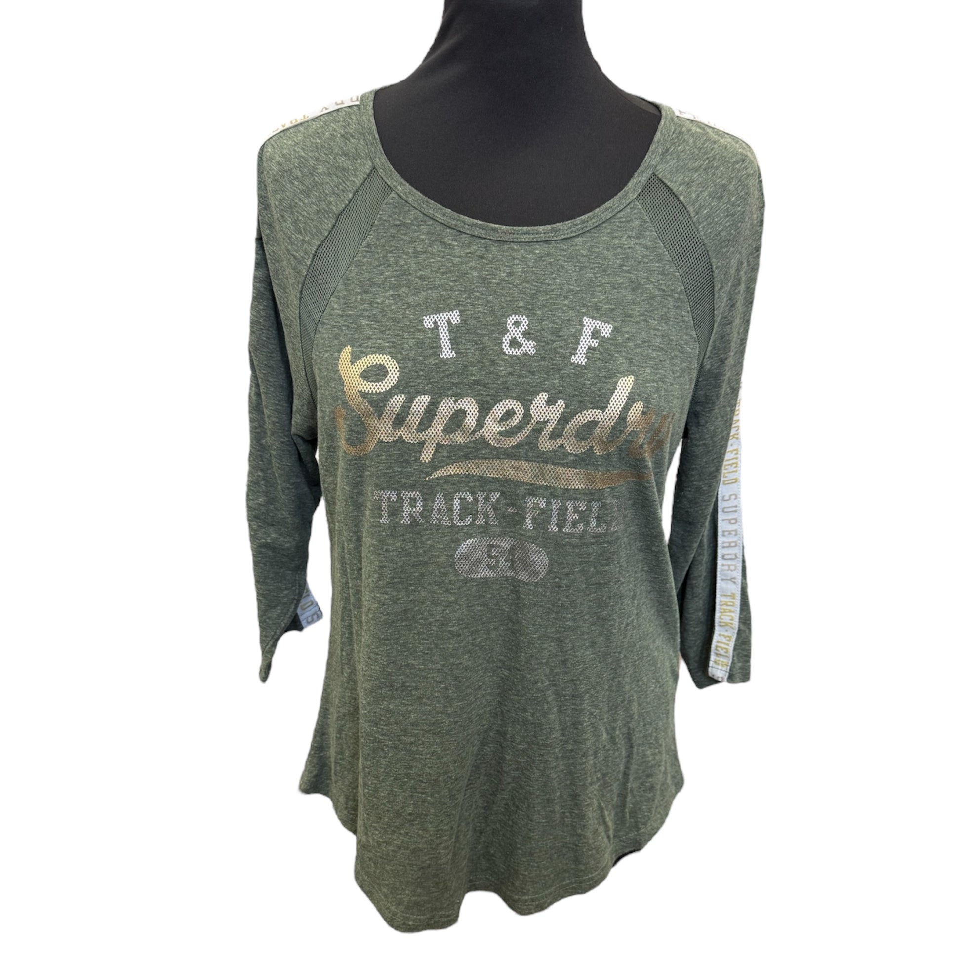 Superdry 3/4 sleeve logo T-shirt