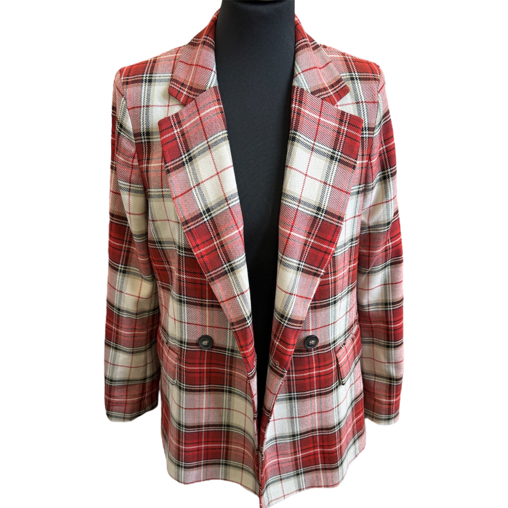 H&M tartan blazer