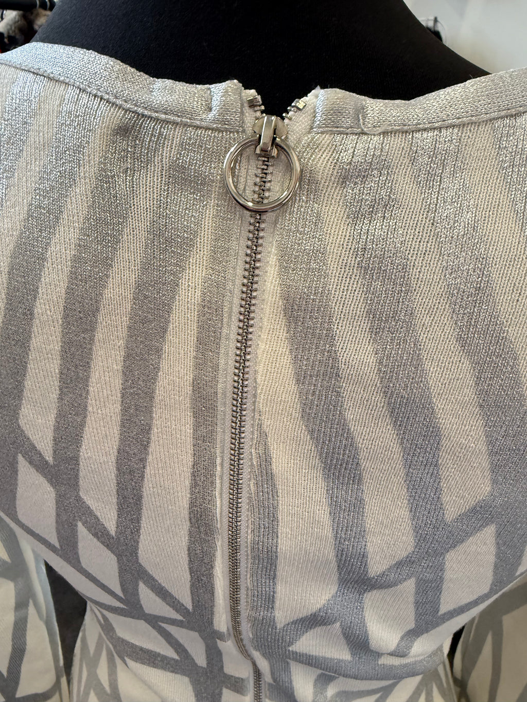 Allyson long sleeved silver details knit dress