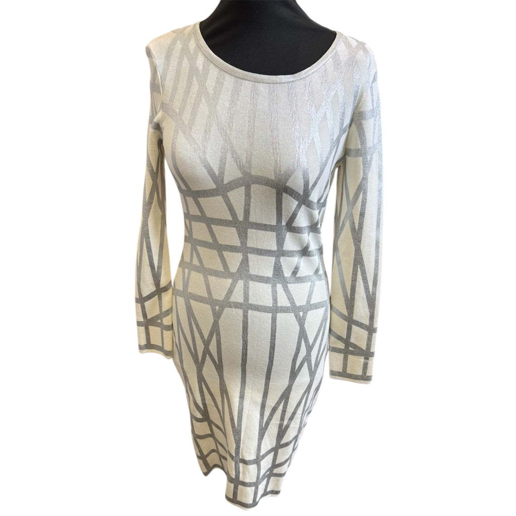 Allyson long sleeved silver details knit dress