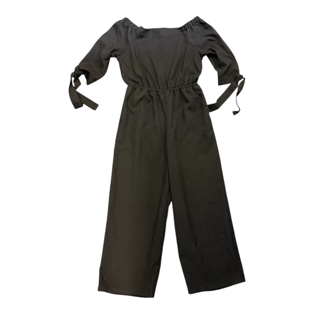 Lola & May off the shoulder tie sleeve wide leg jumpsuit