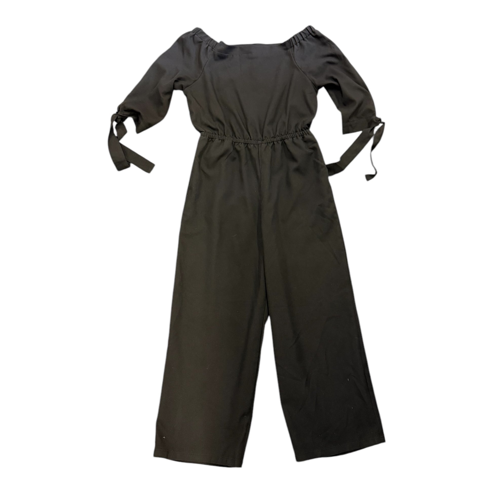 Lola & May off the shoulder tie sleeve wide leg jumpsuit