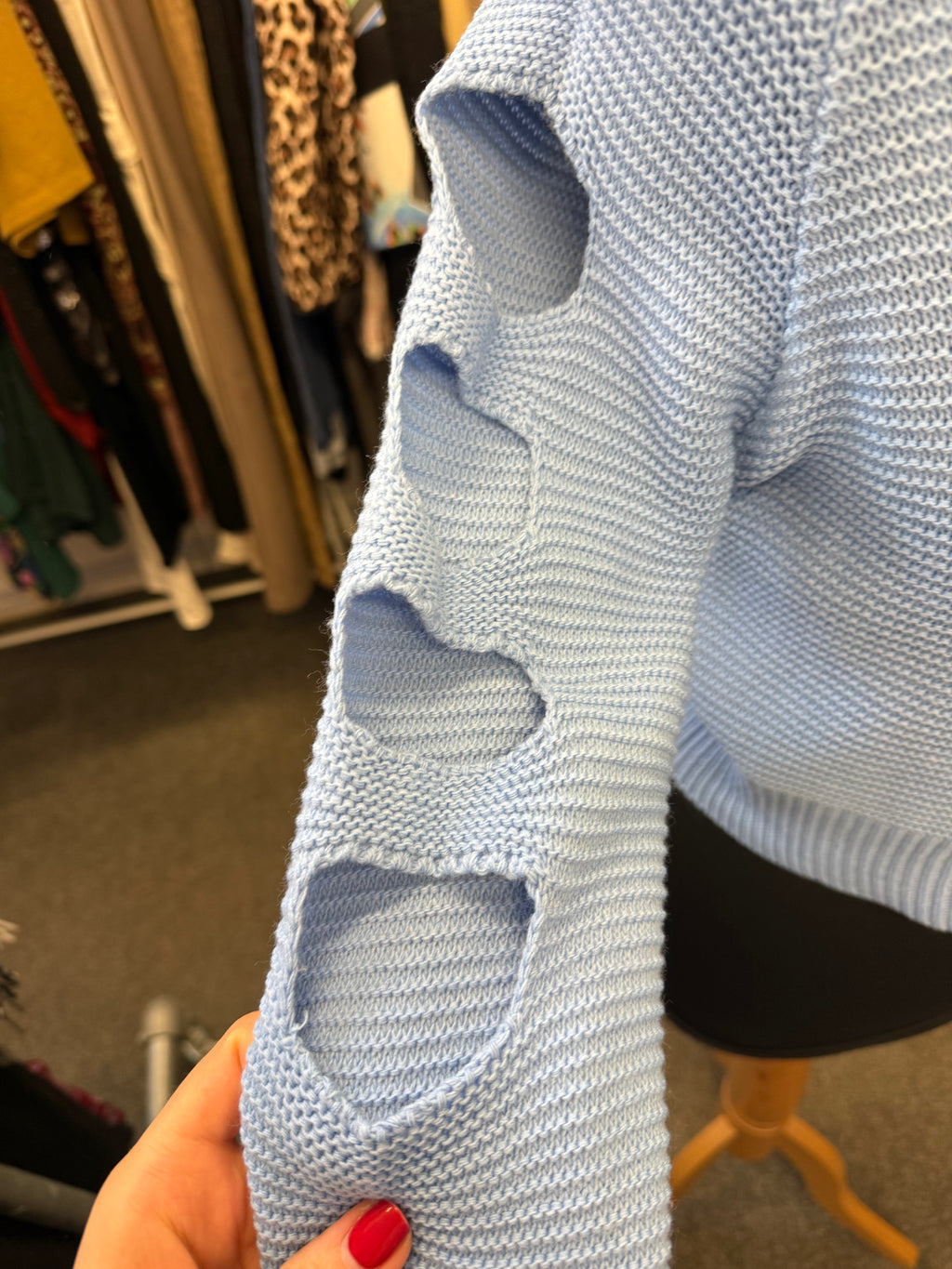 Primark crop hole detail jumper