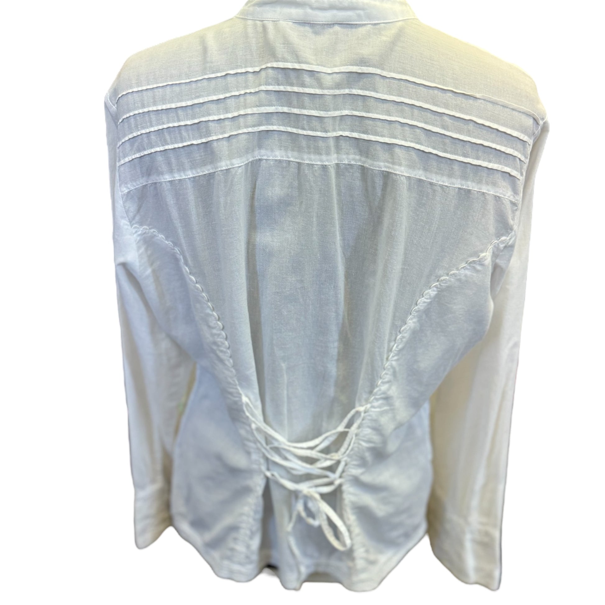 Per Una tie back long sleeved borderie anglaise detail shirt