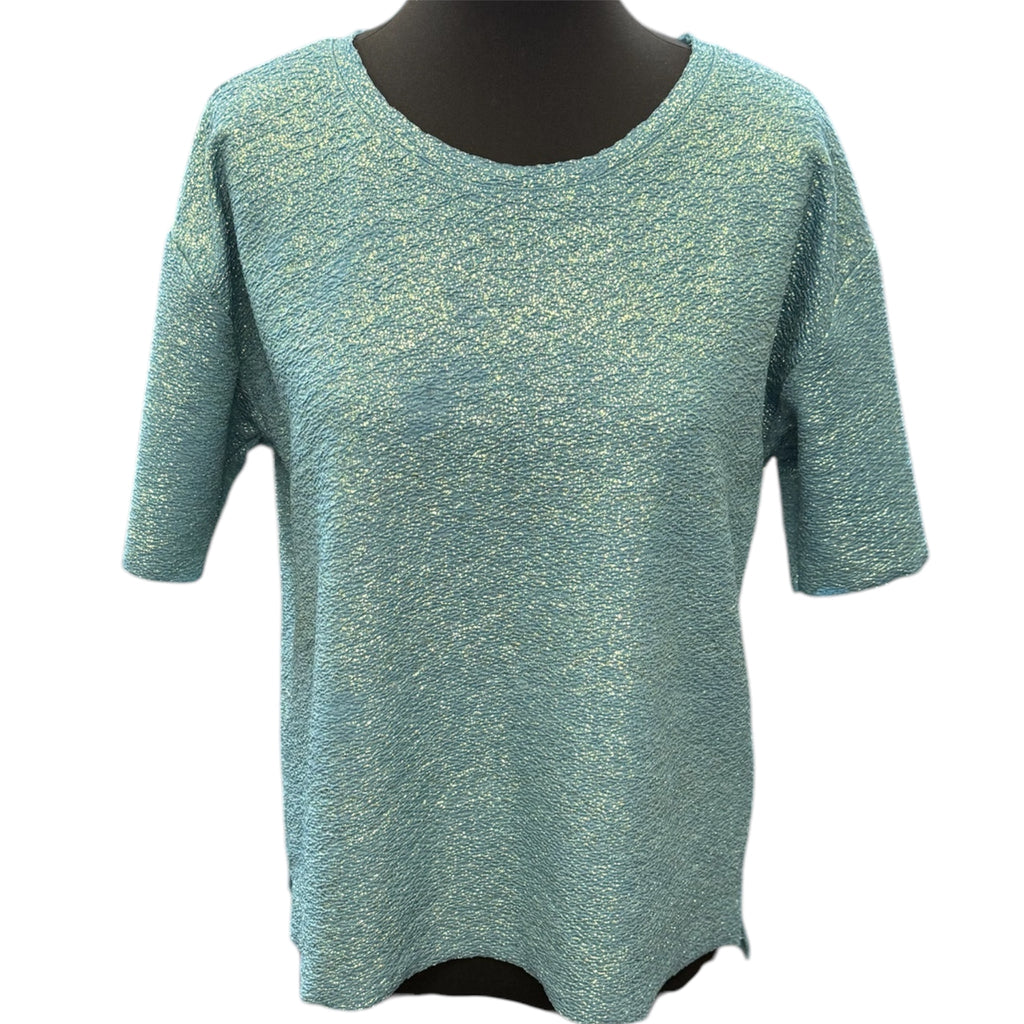 Warehouse teal sparkle tee