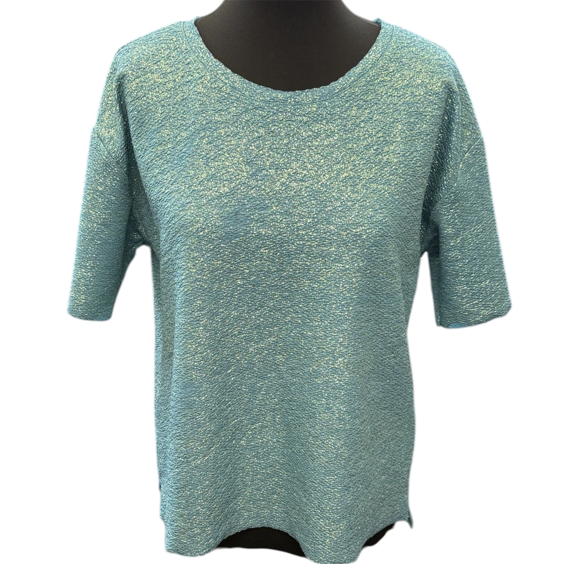 Warehouse teal sparkle tee