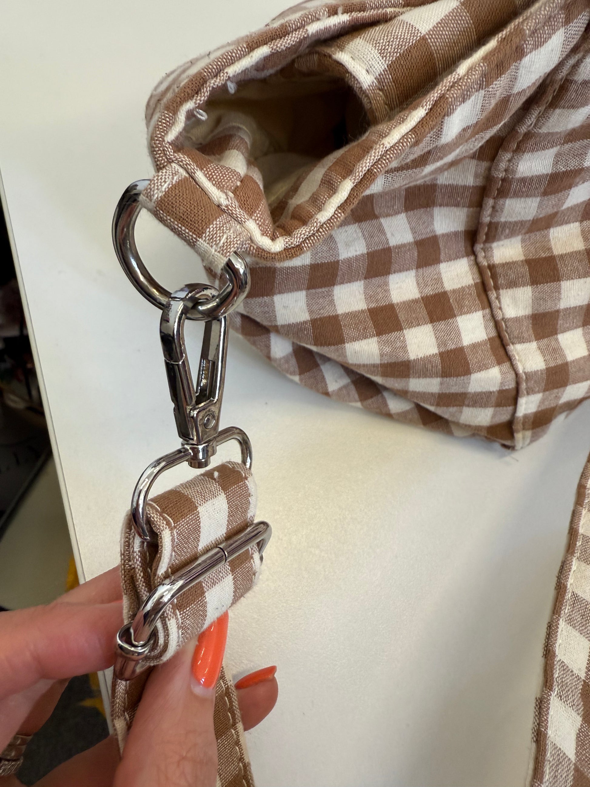 Zara check detachable strap bag