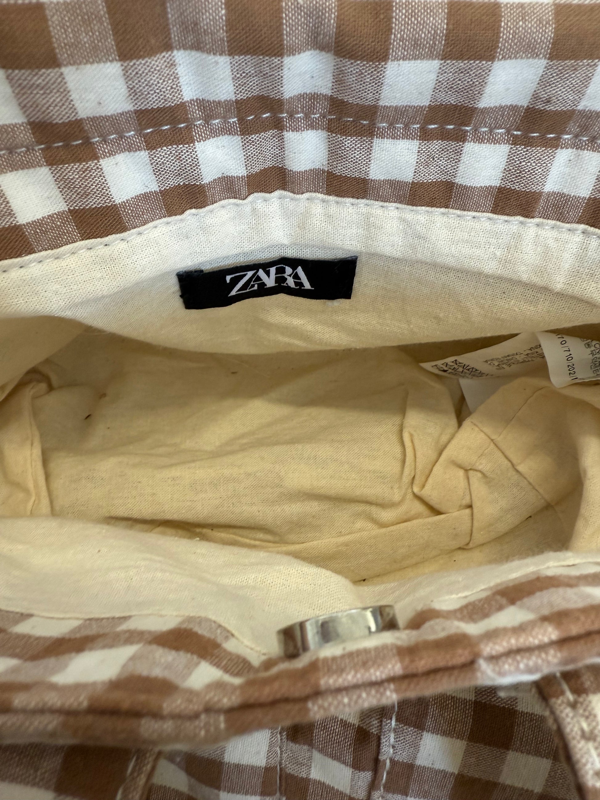 Zara check detachable strap bag