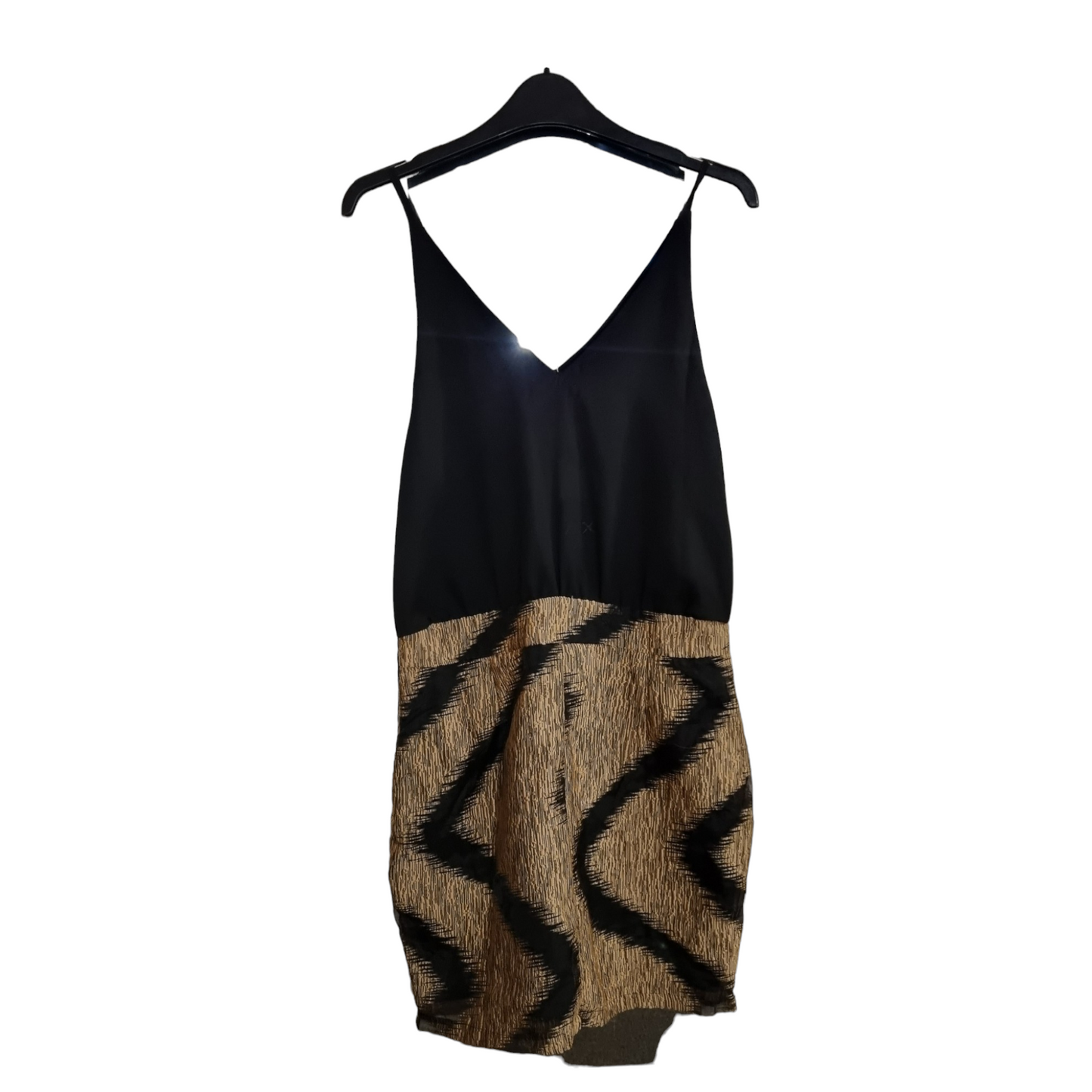 AX Paris Strappy Black and Gold Mini Dress